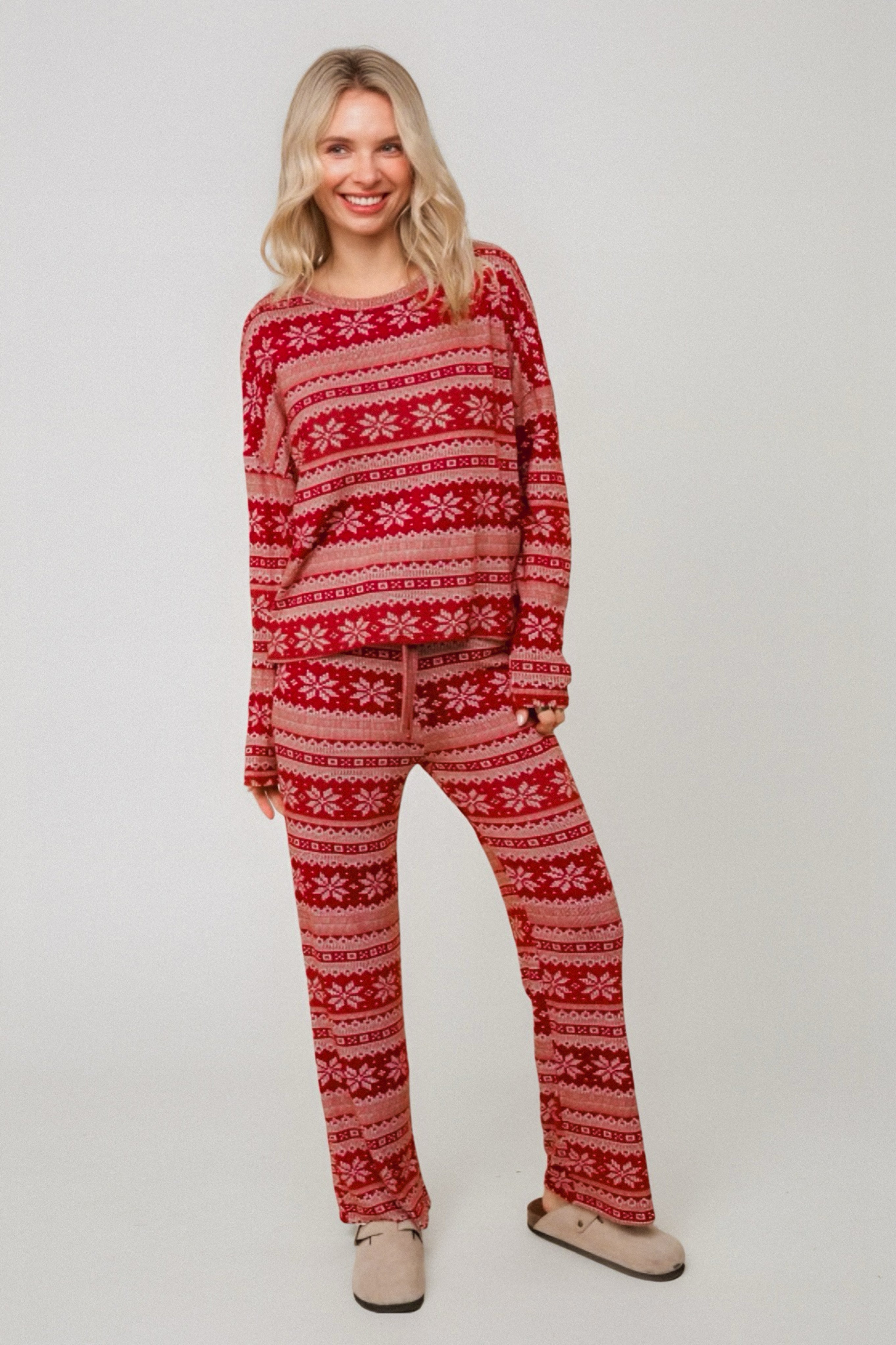 Holiday Fair Isle Lounge Set • Red