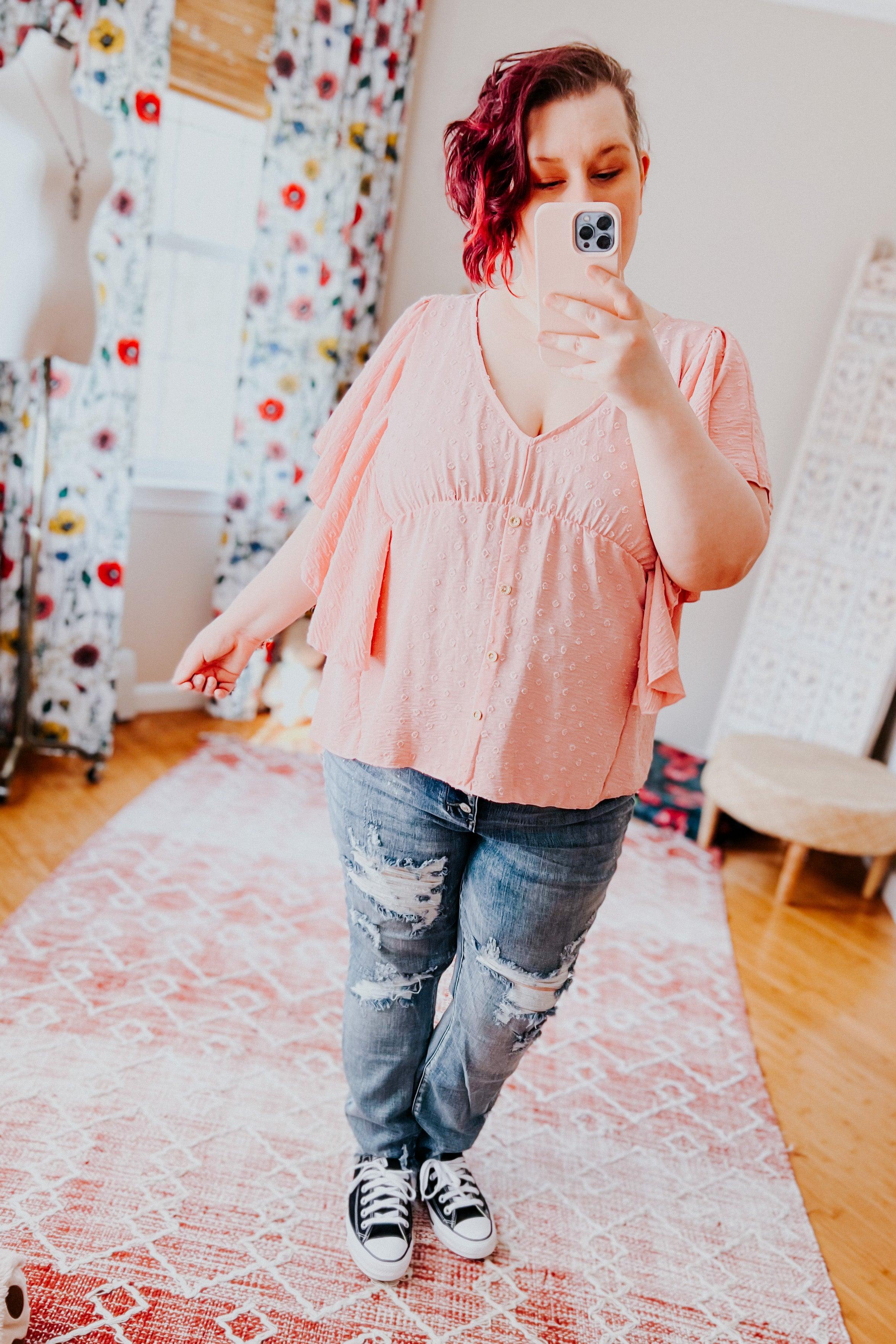 Big Love Swiss Dot Woven Top - Atomic Wildflower
