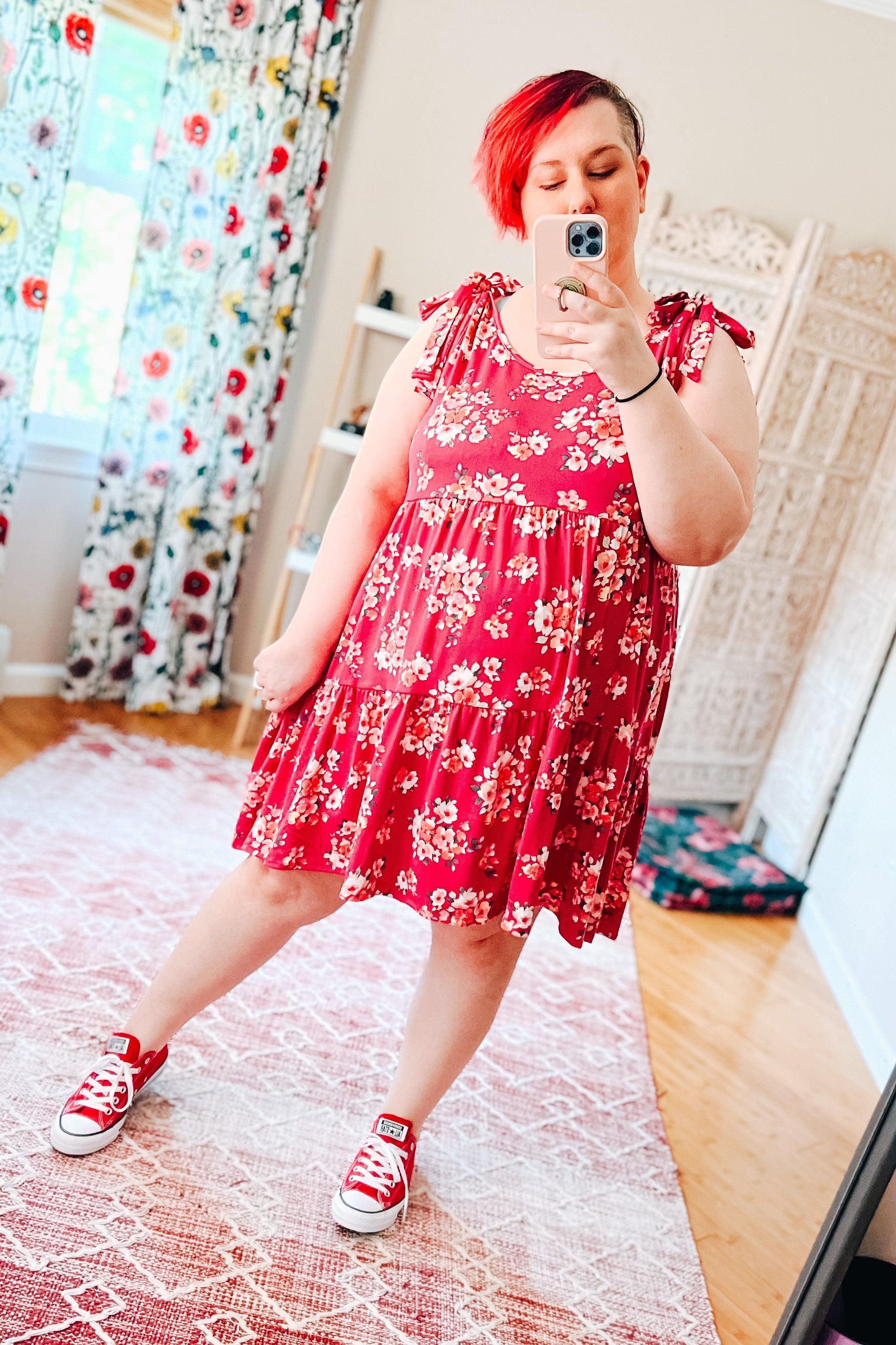 Fun Times Tiered Dress • Hot Pink - Atomic Wildflower