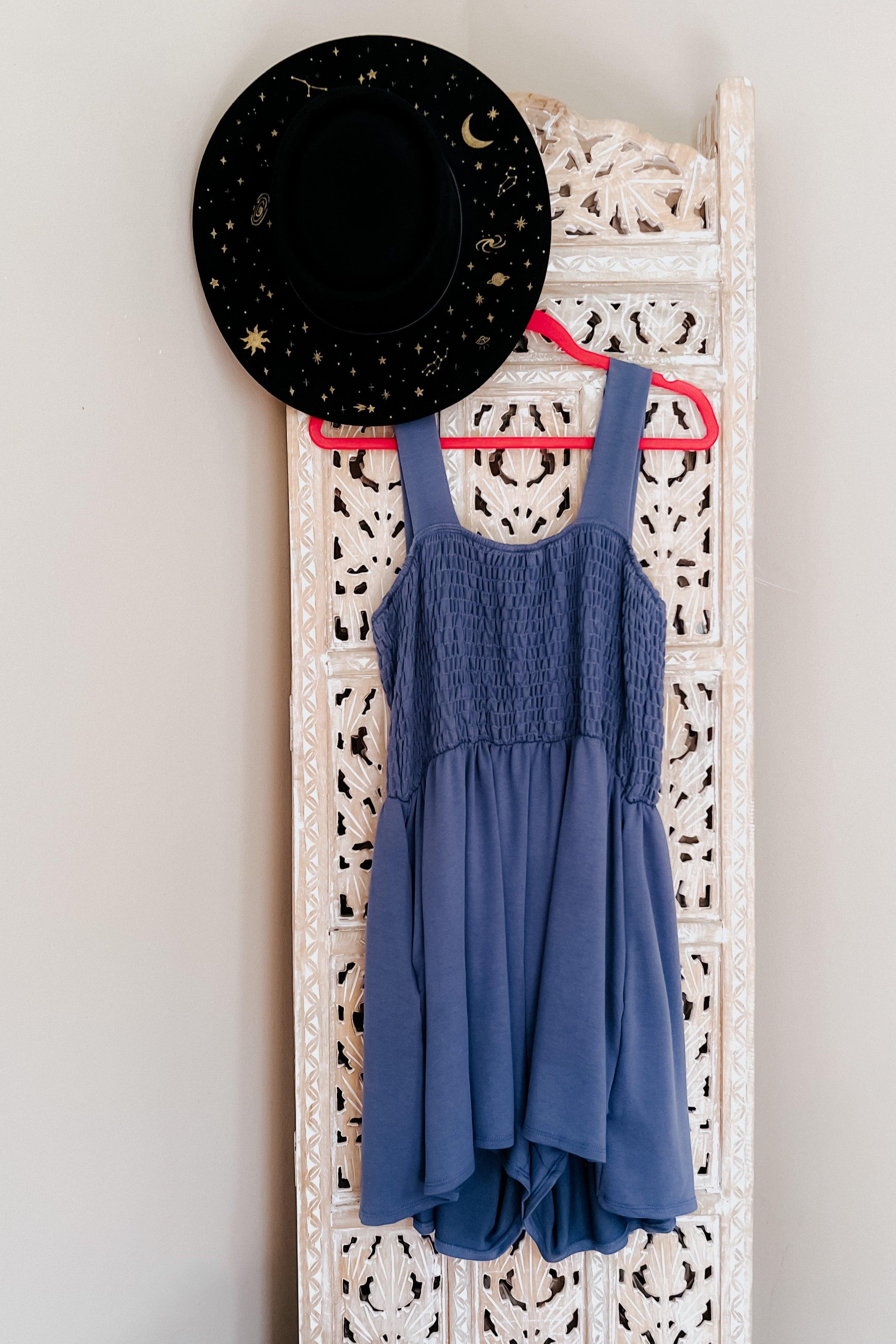 To The Sky Smocked Romper - Atomic Wildflower