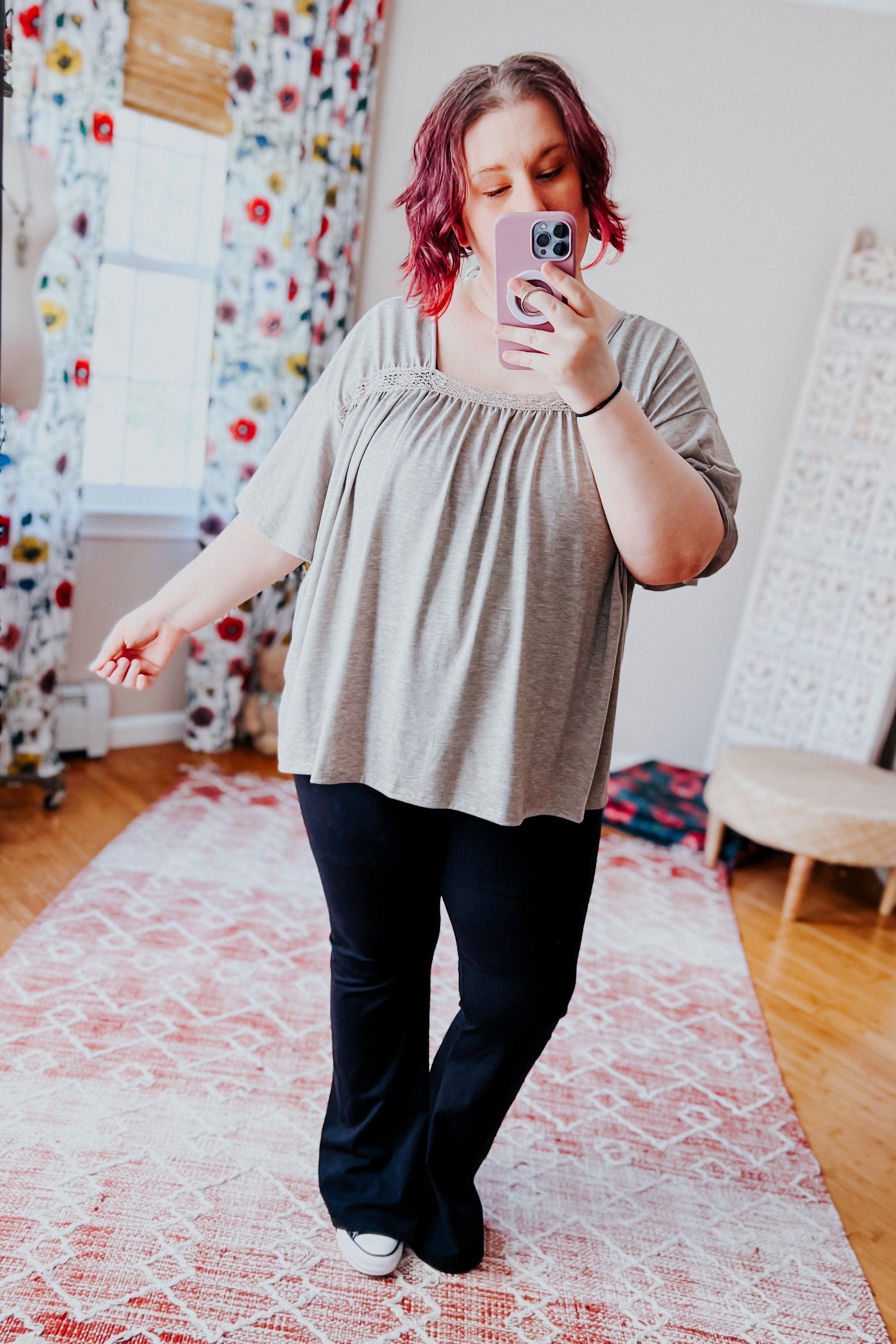 Stay Awhile Crochet Square Neck Top - Atomic Wildflower