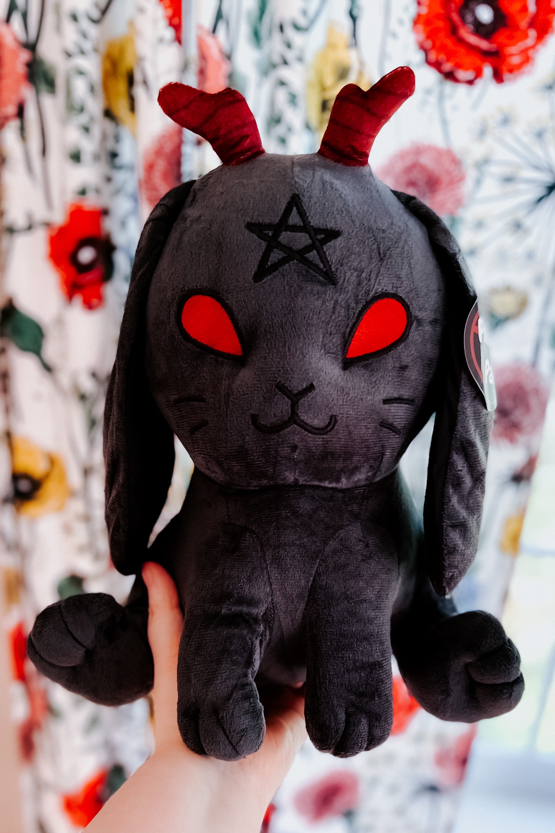 Beelzebun The Witchy Bunny Plushie • Charcoal Black