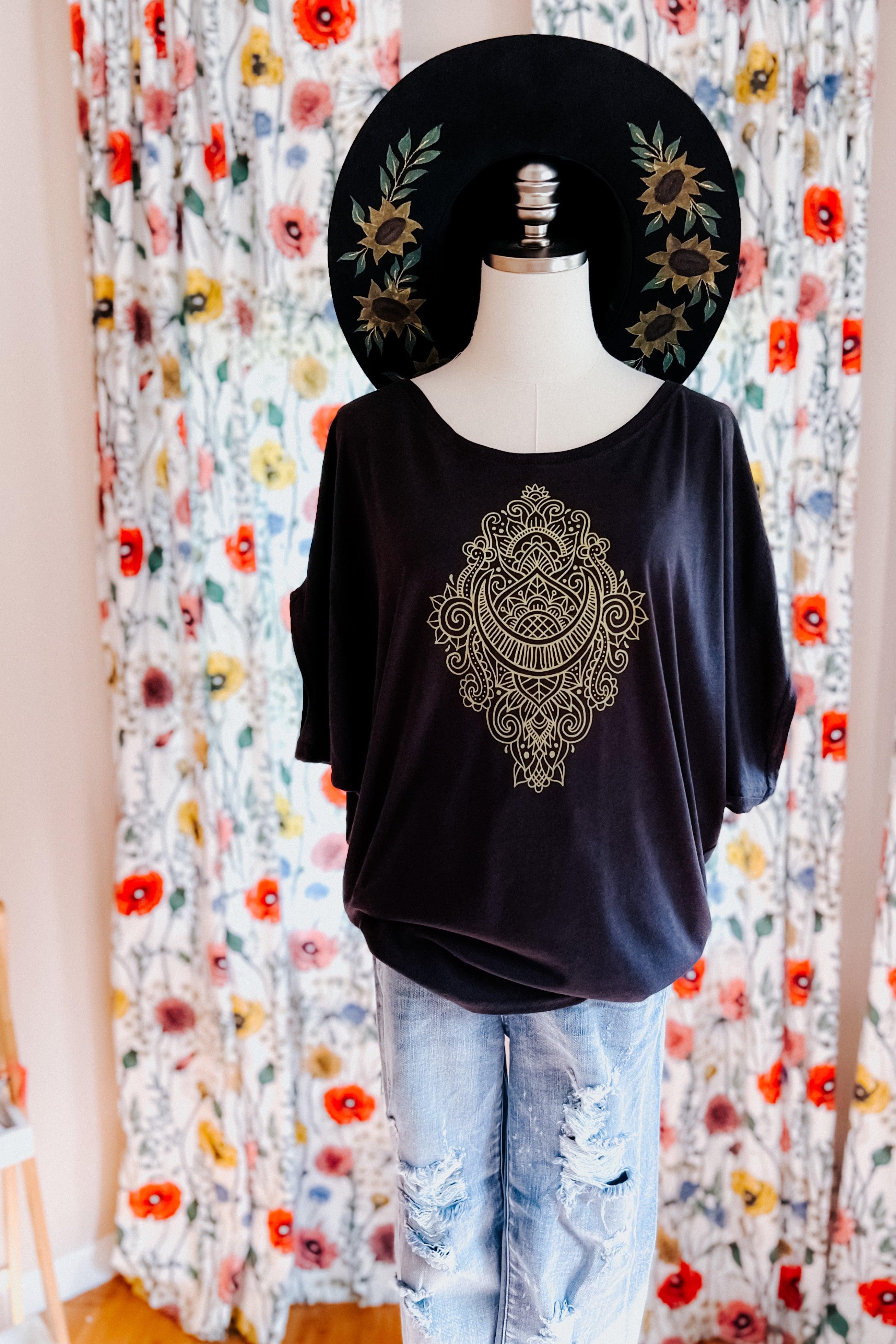 Moon Magic Bamboo Dolman Top - Atomic Wildflower