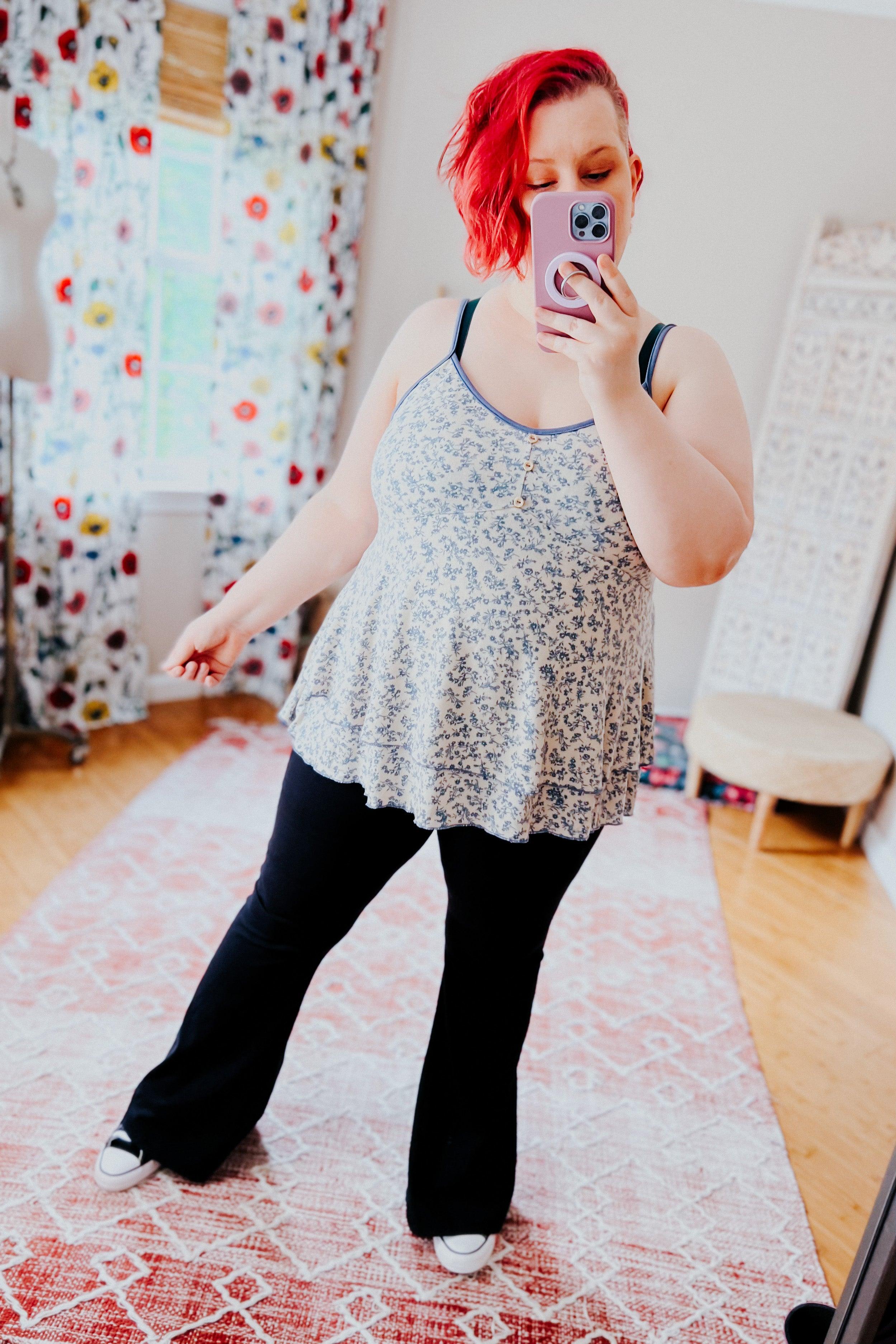Sundown Floral Babydoll Top - Atomic Wildflower