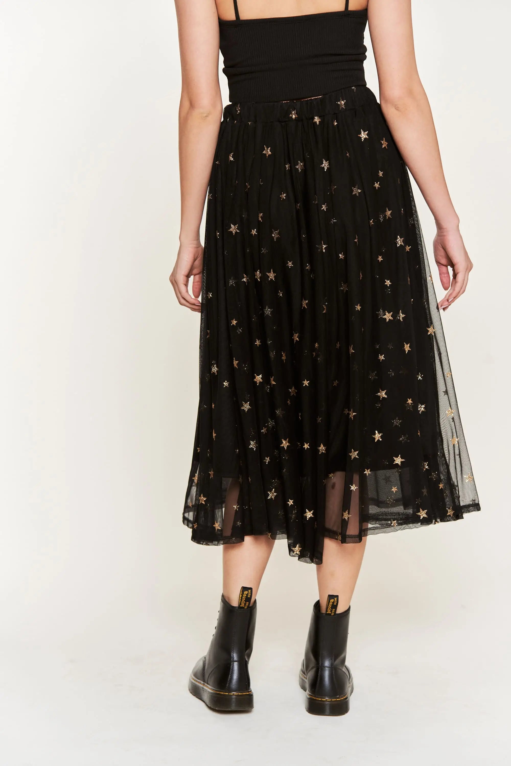 Star Crossed Chiffon Midi Skirt - Atomic Wildflower