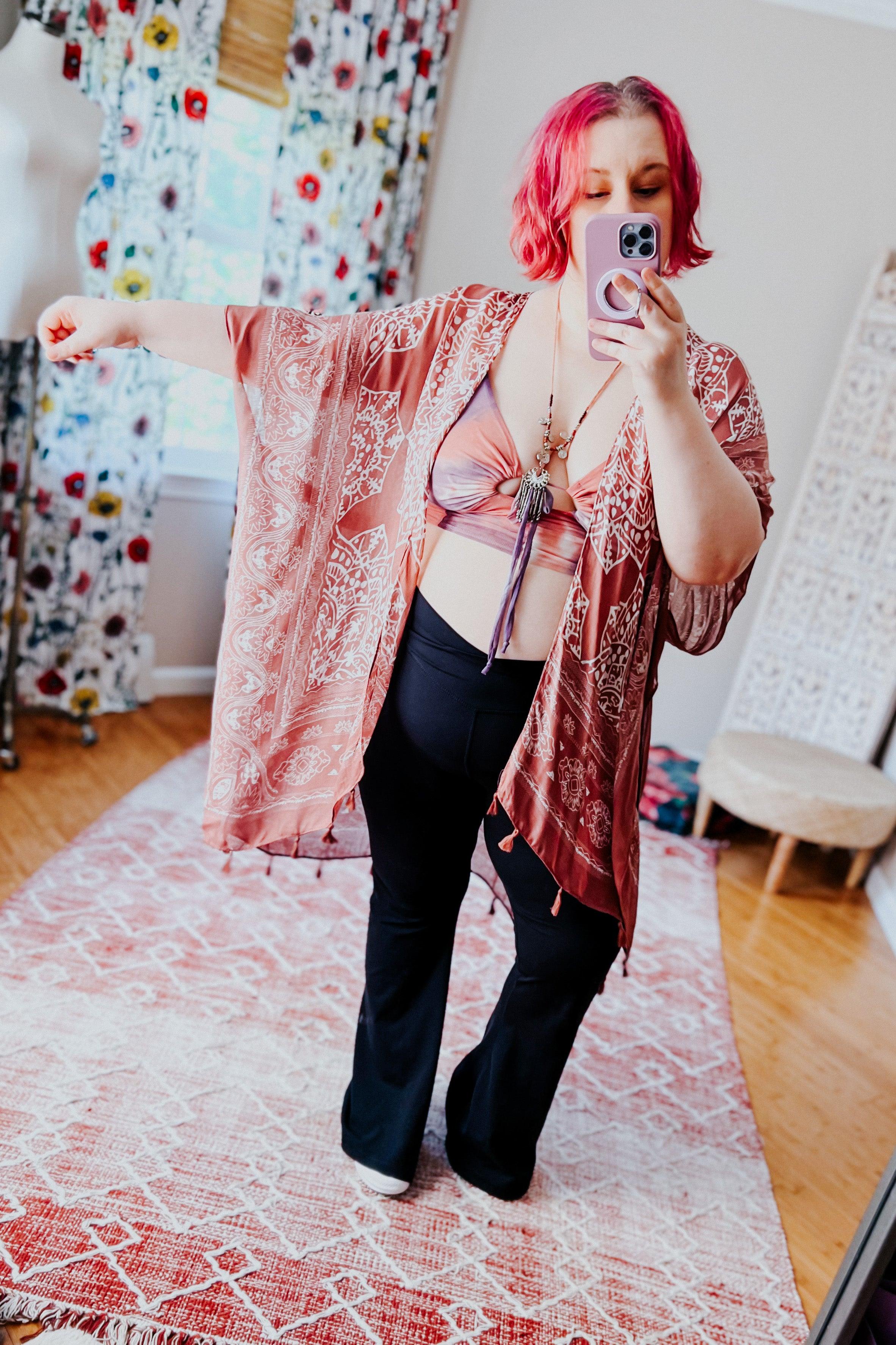 Took My Love Tassel Kimono • Rose - Atomic Wildflower