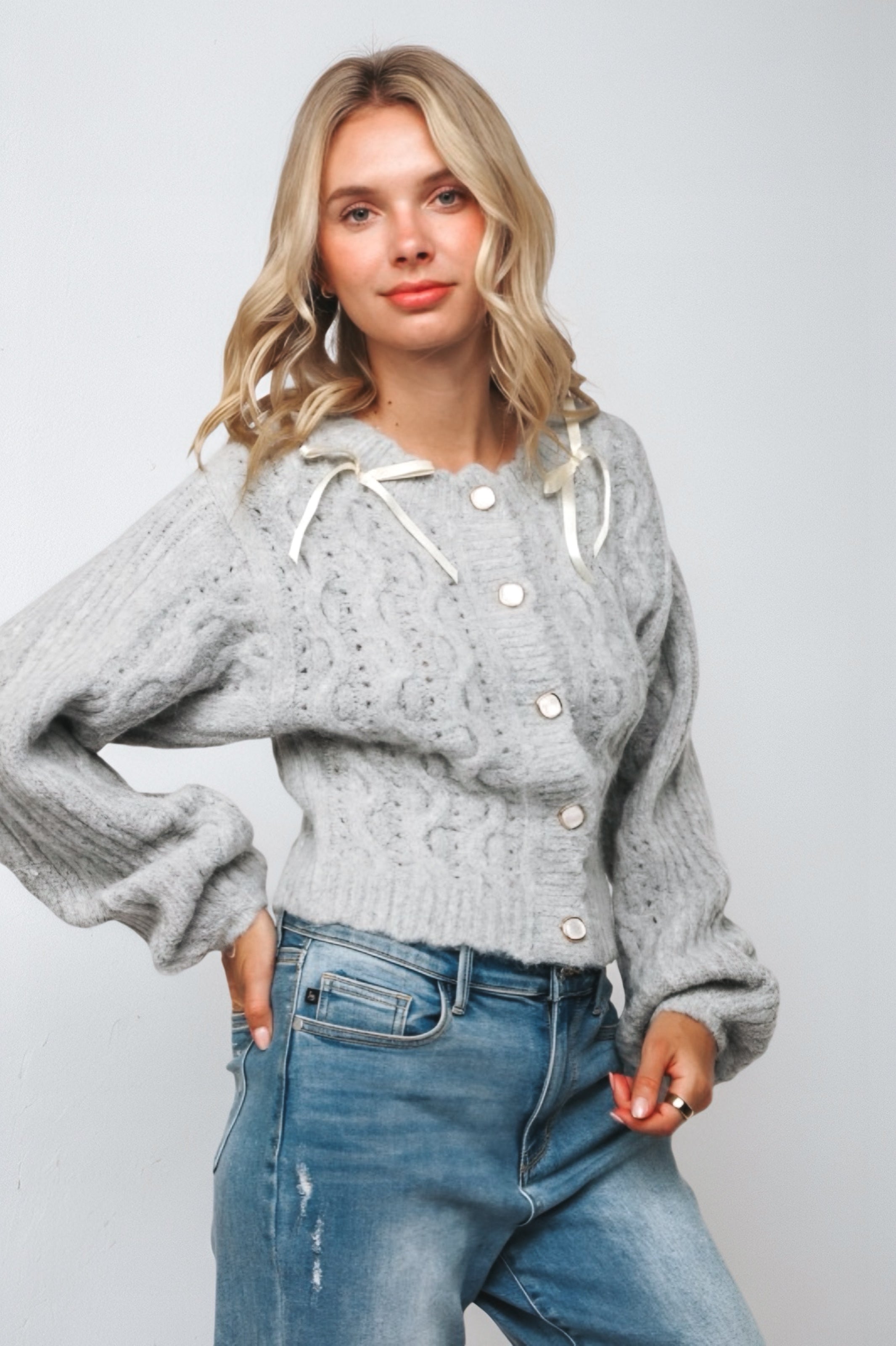 Winter Belle Button Down Sweater