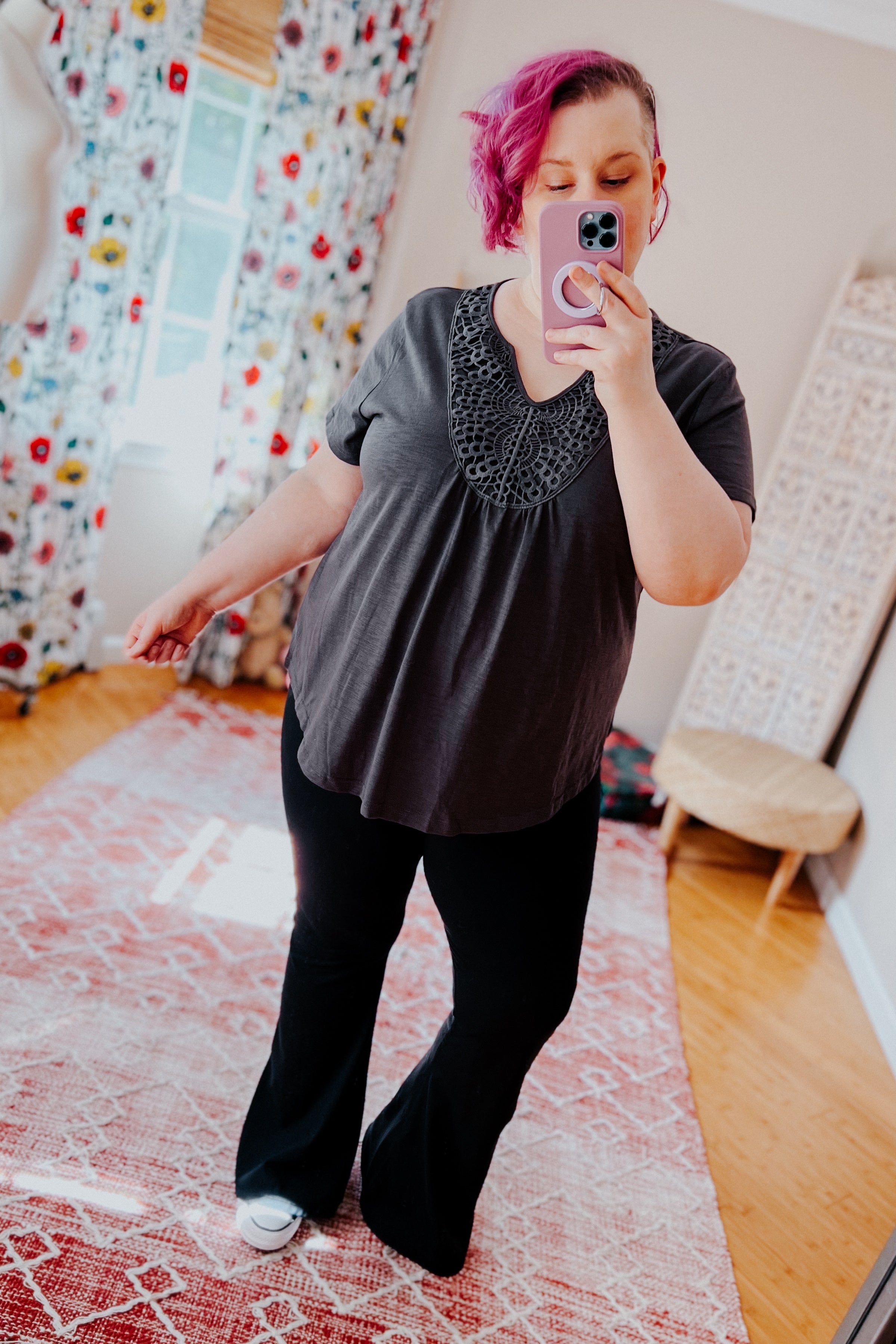 In the Detail Crocheted Accent Top
