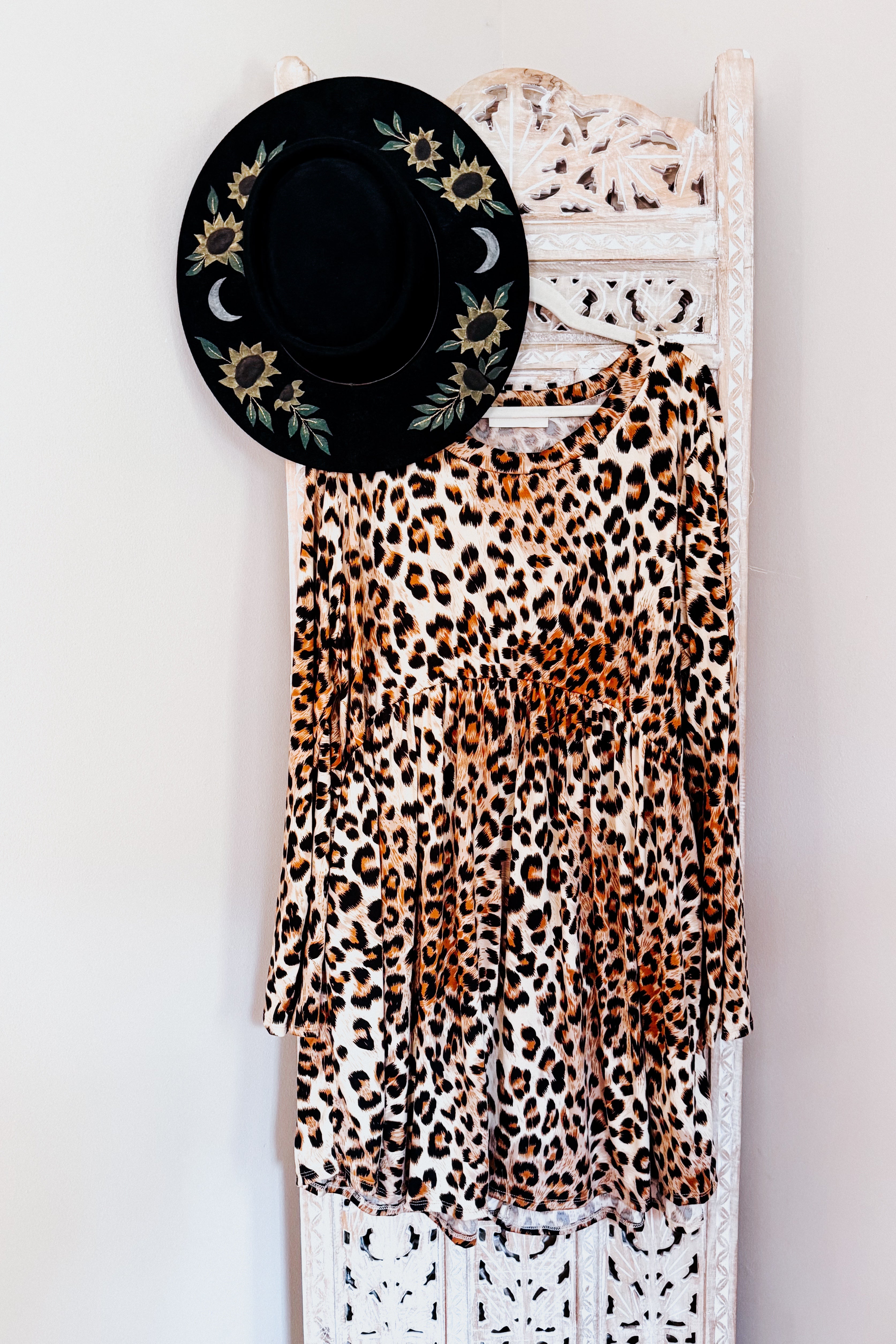 Sweet & Spotted Leopard Babydoll Tunic Dress