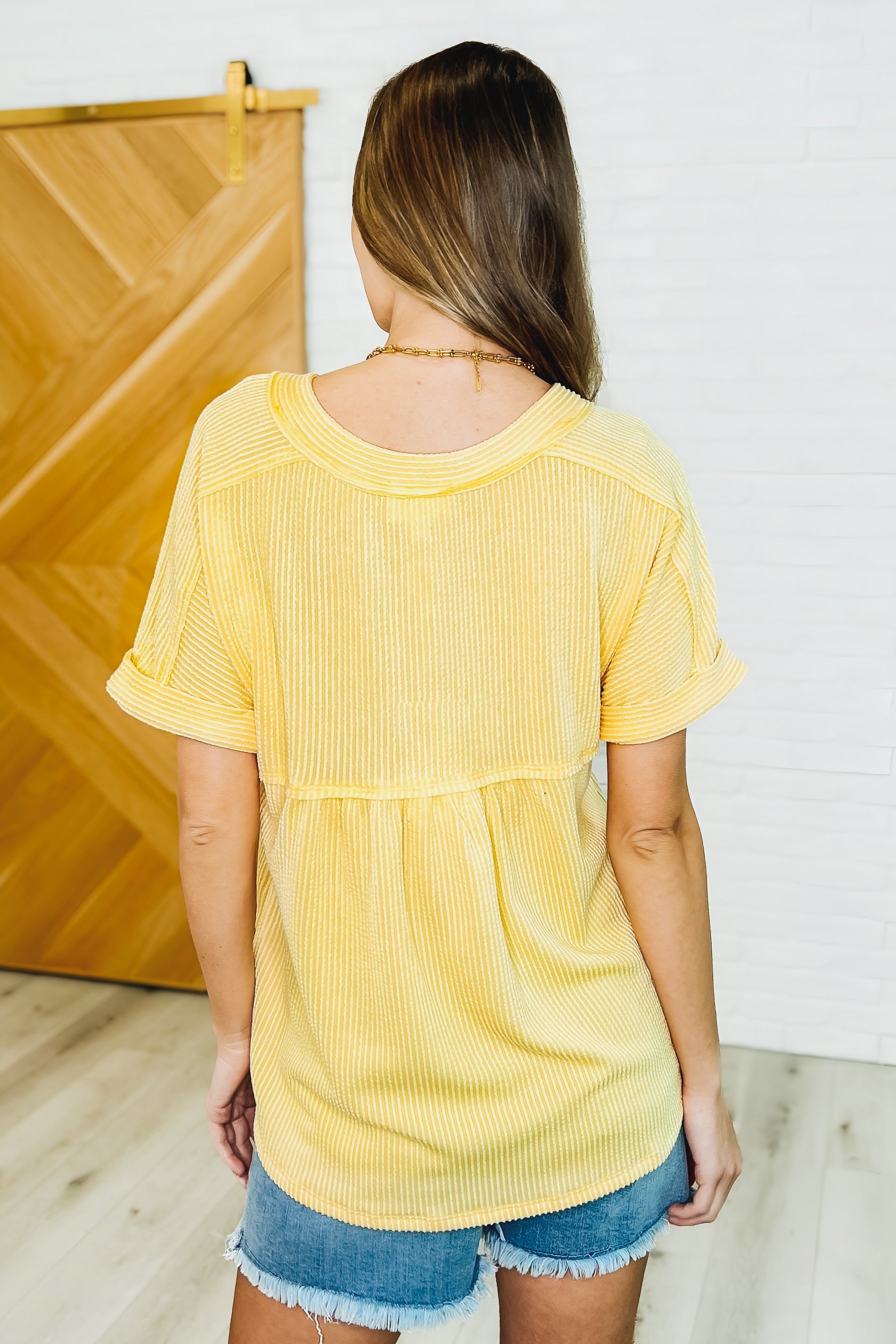 Plain and Sassy V-Neck Tee • Lemonade