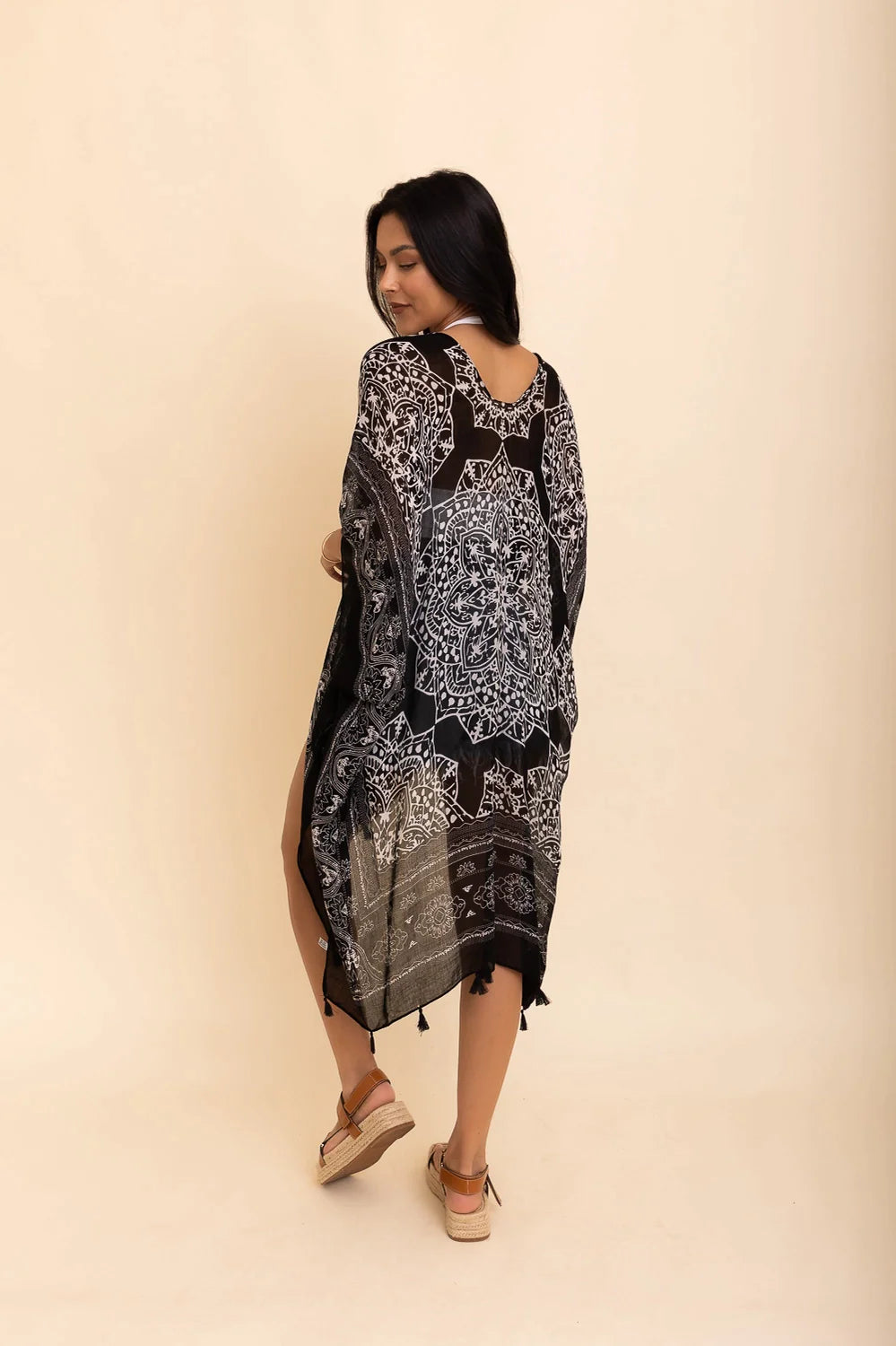Took My Love Tassel Kimono • Black - Atomic Wildflower