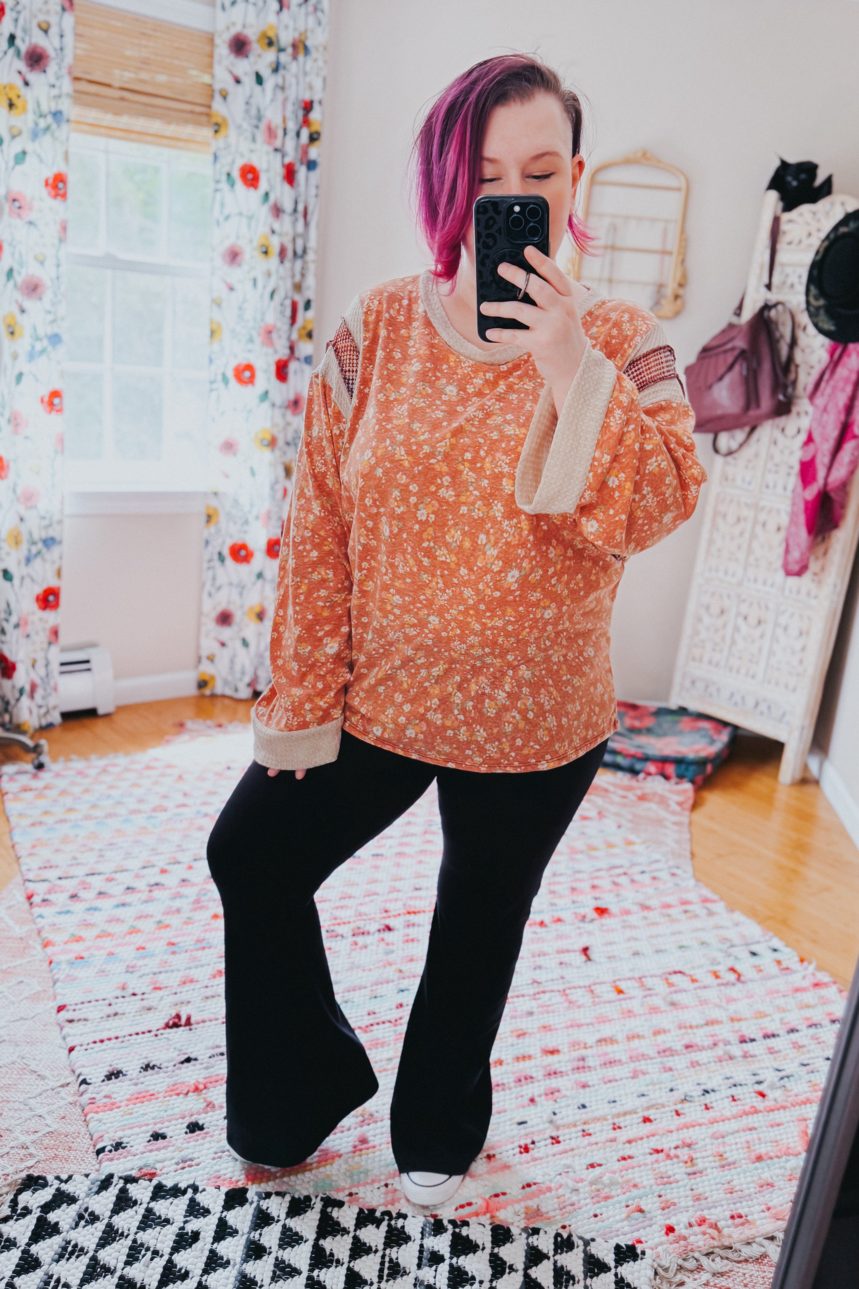 In the Flower Fields Floral Top