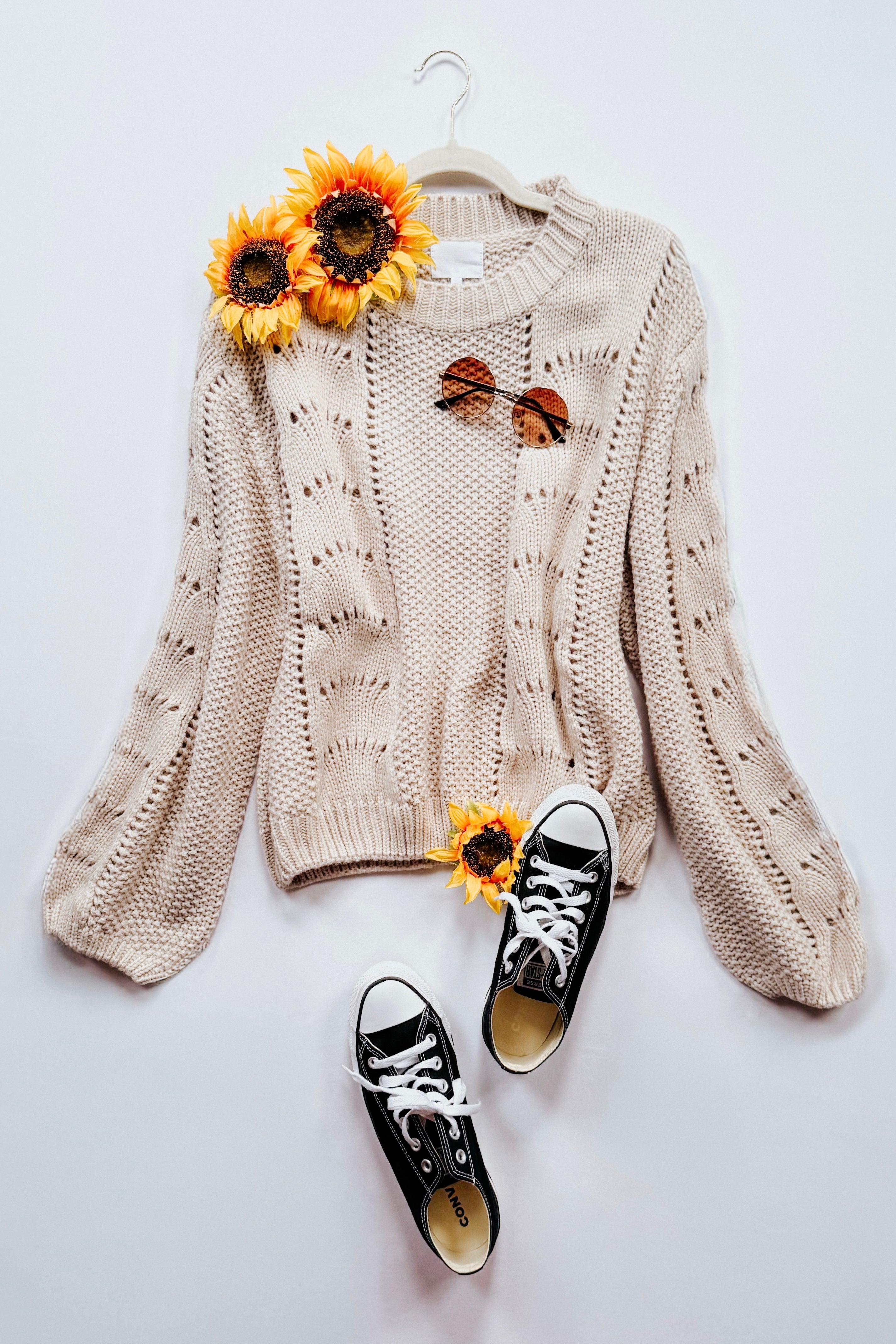 Vanilla Skies Crochet Pullover