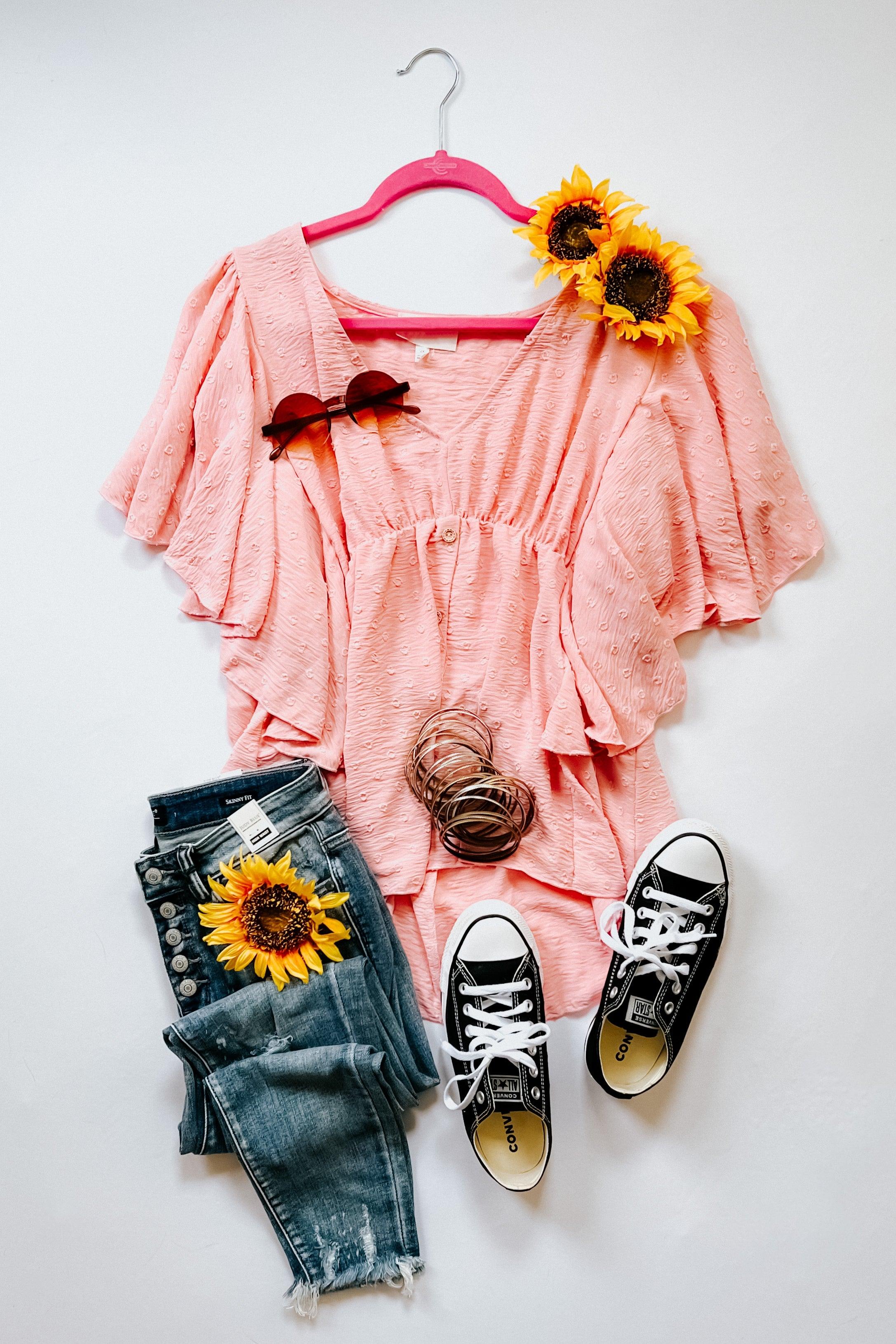 Big Love Swiss Dot Woven Top - Atomic Wildflower