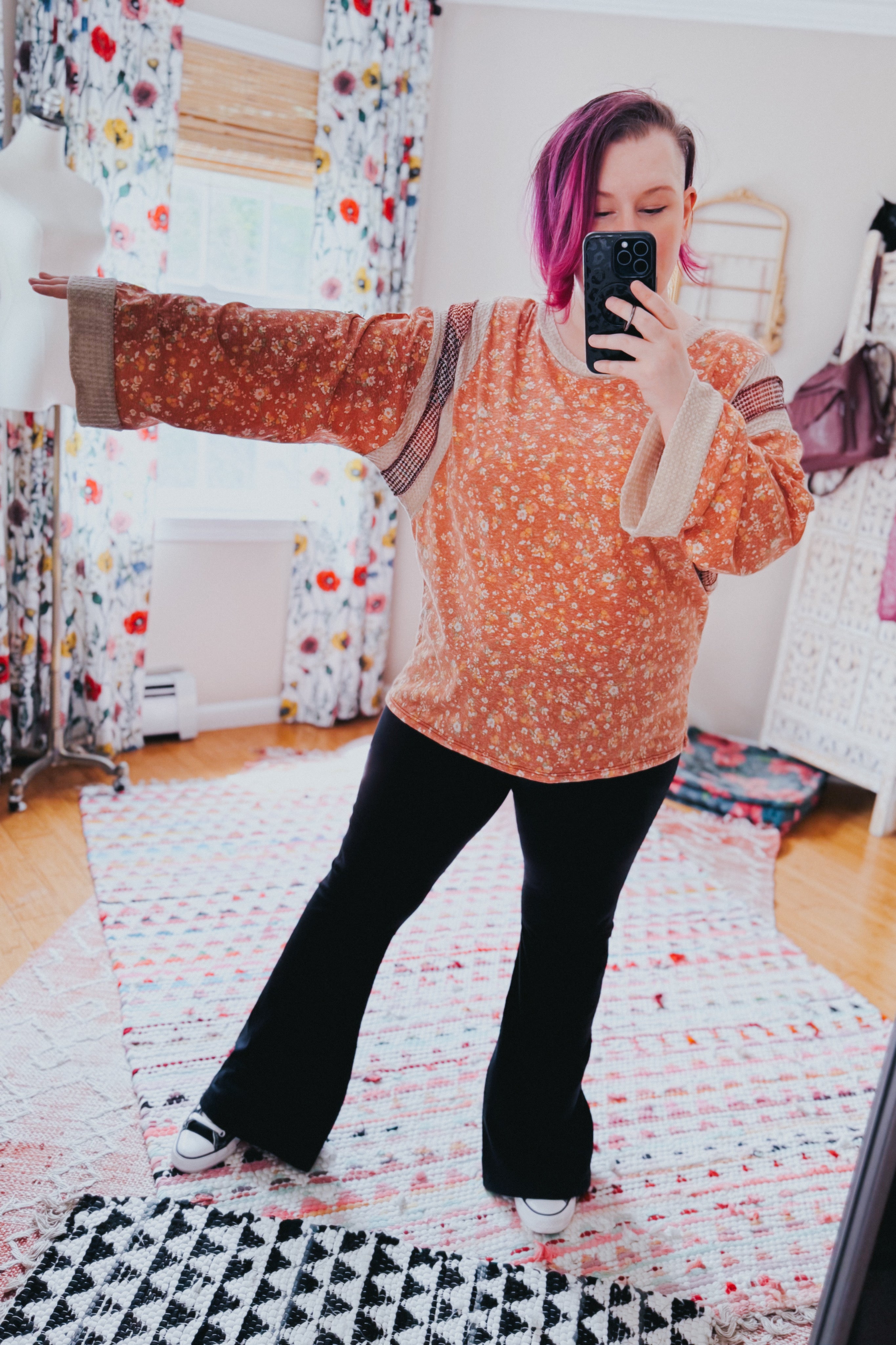 In the Flower Fields Floral Top