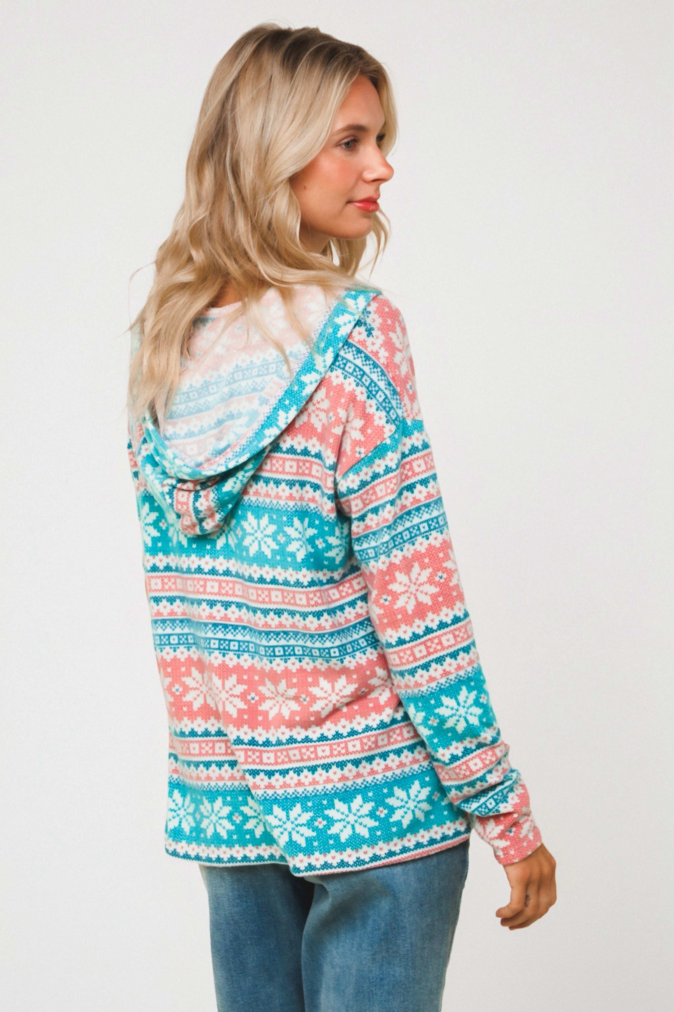 Frosted Cheer Deep V Hoodie