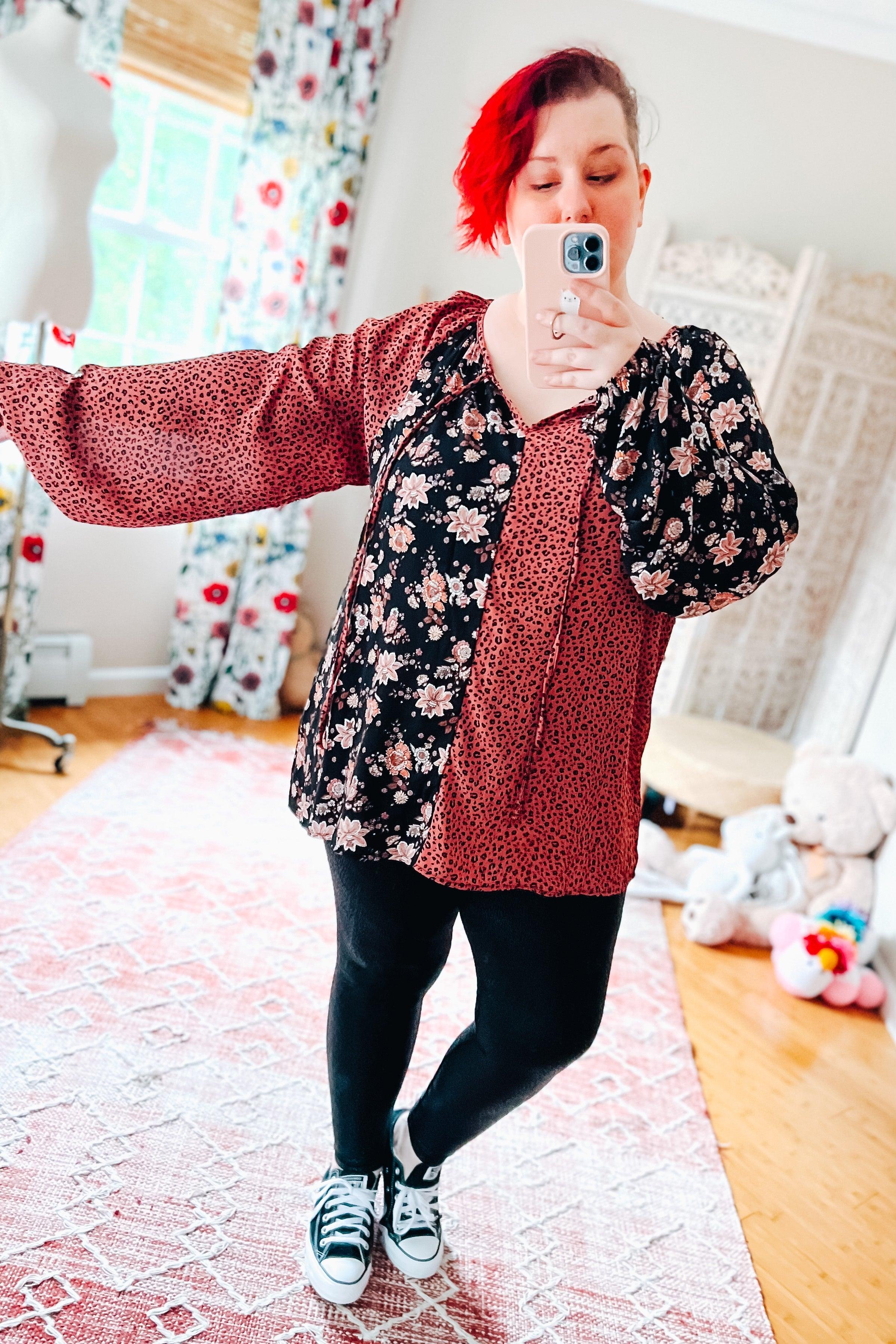 Wildflower Pattern Block Top - Atomic Wildflower