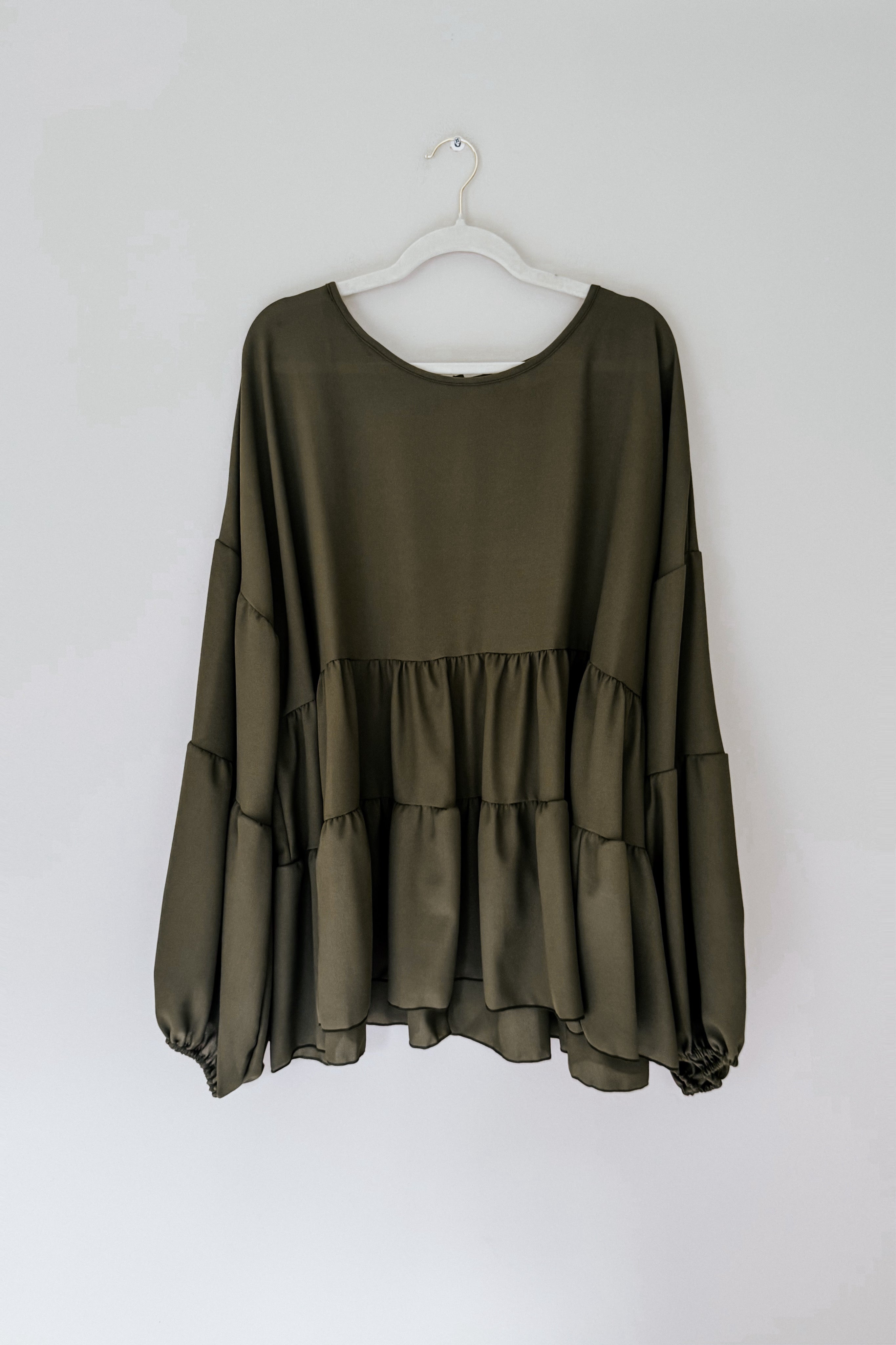 Take Me Home Babydoll Blouse • Olive