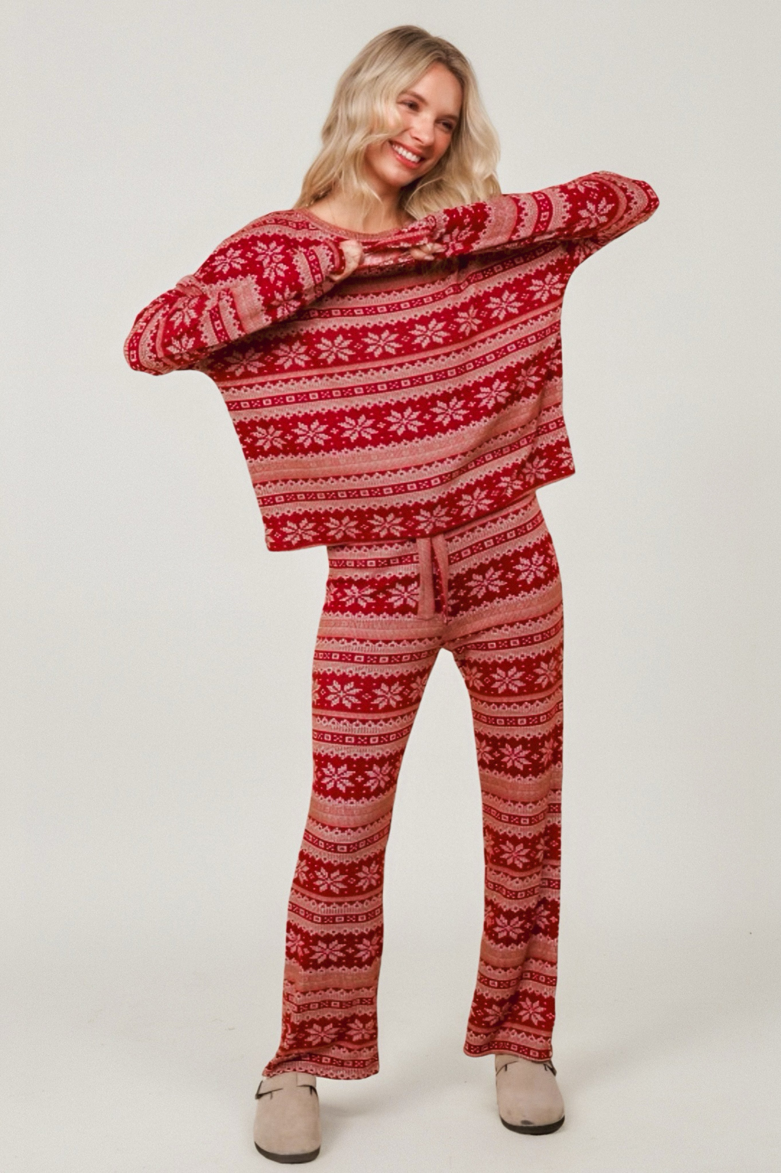 Holiday Fair Isle Lounge Set • Red