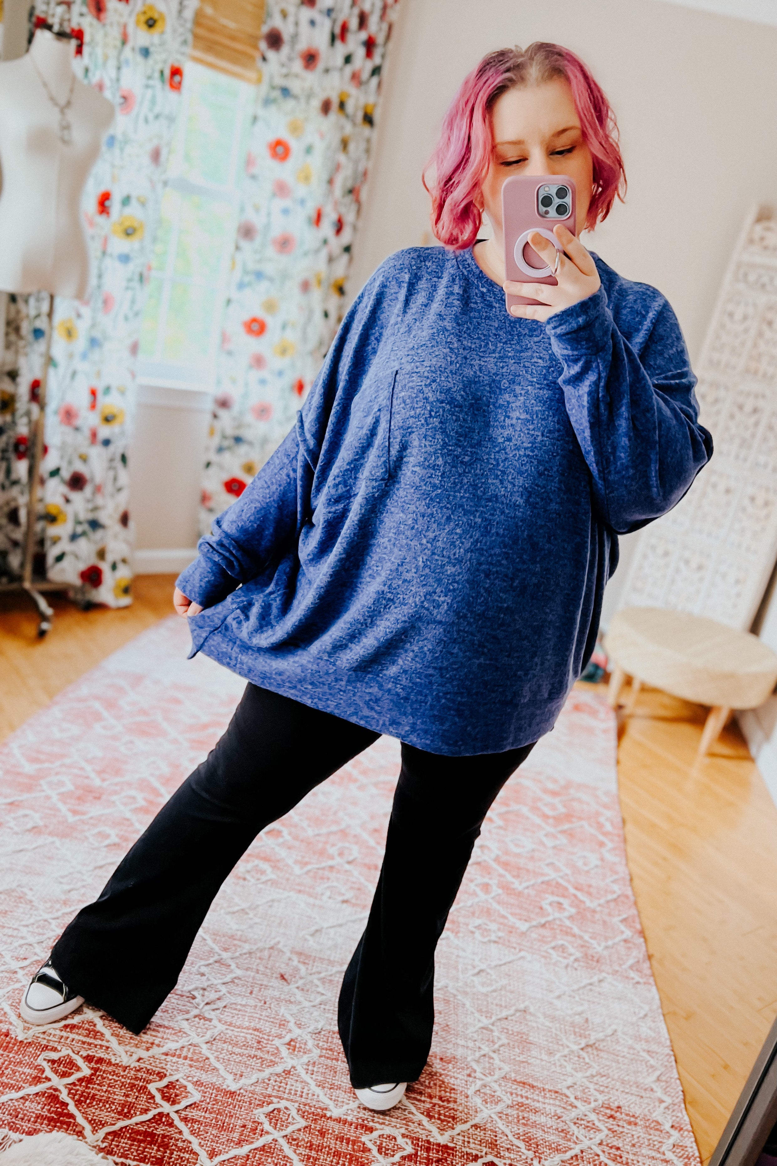 Now's The Time Mélange Sweater • Blue