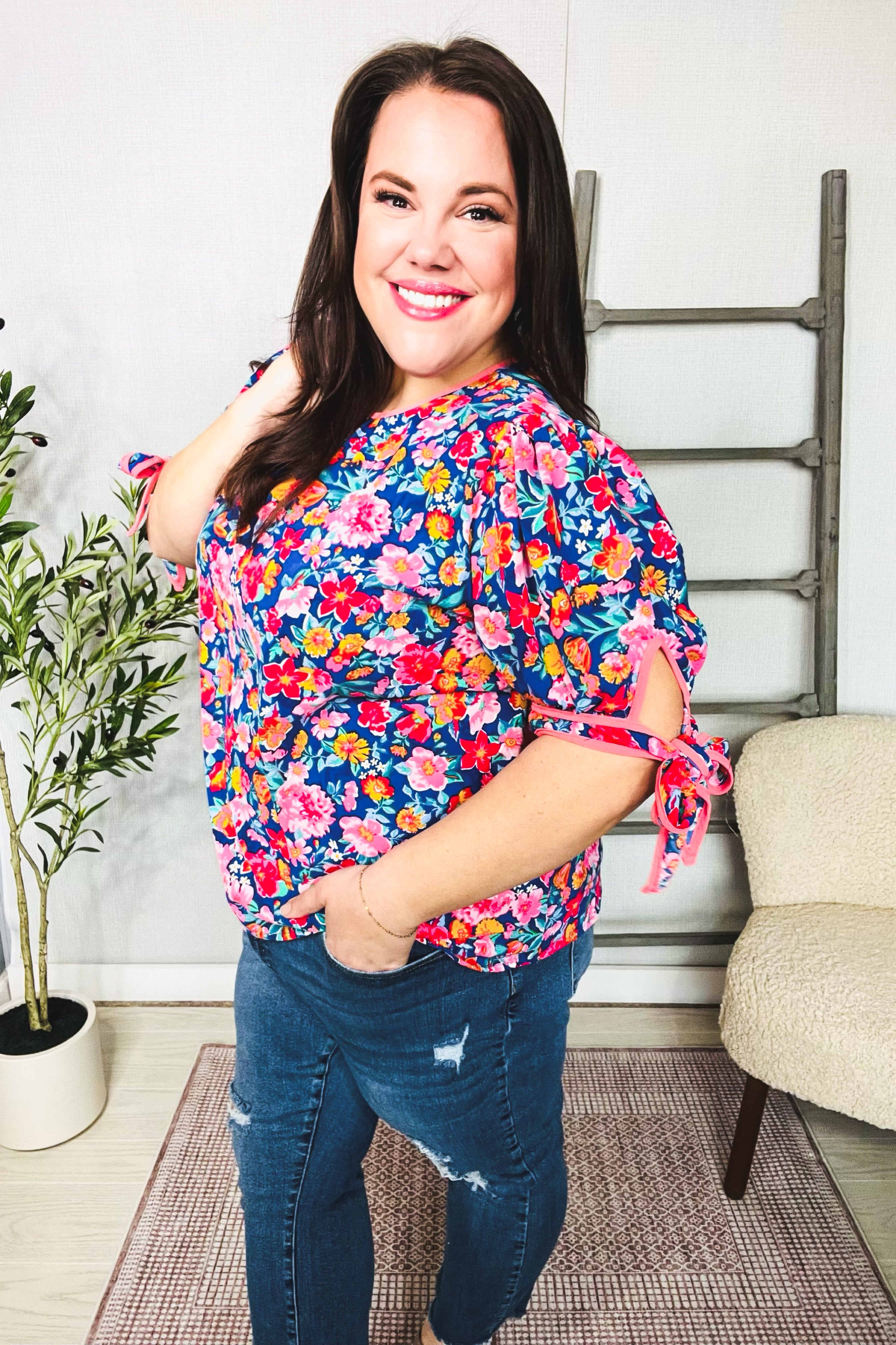 Sweet Relief Floral Print Top