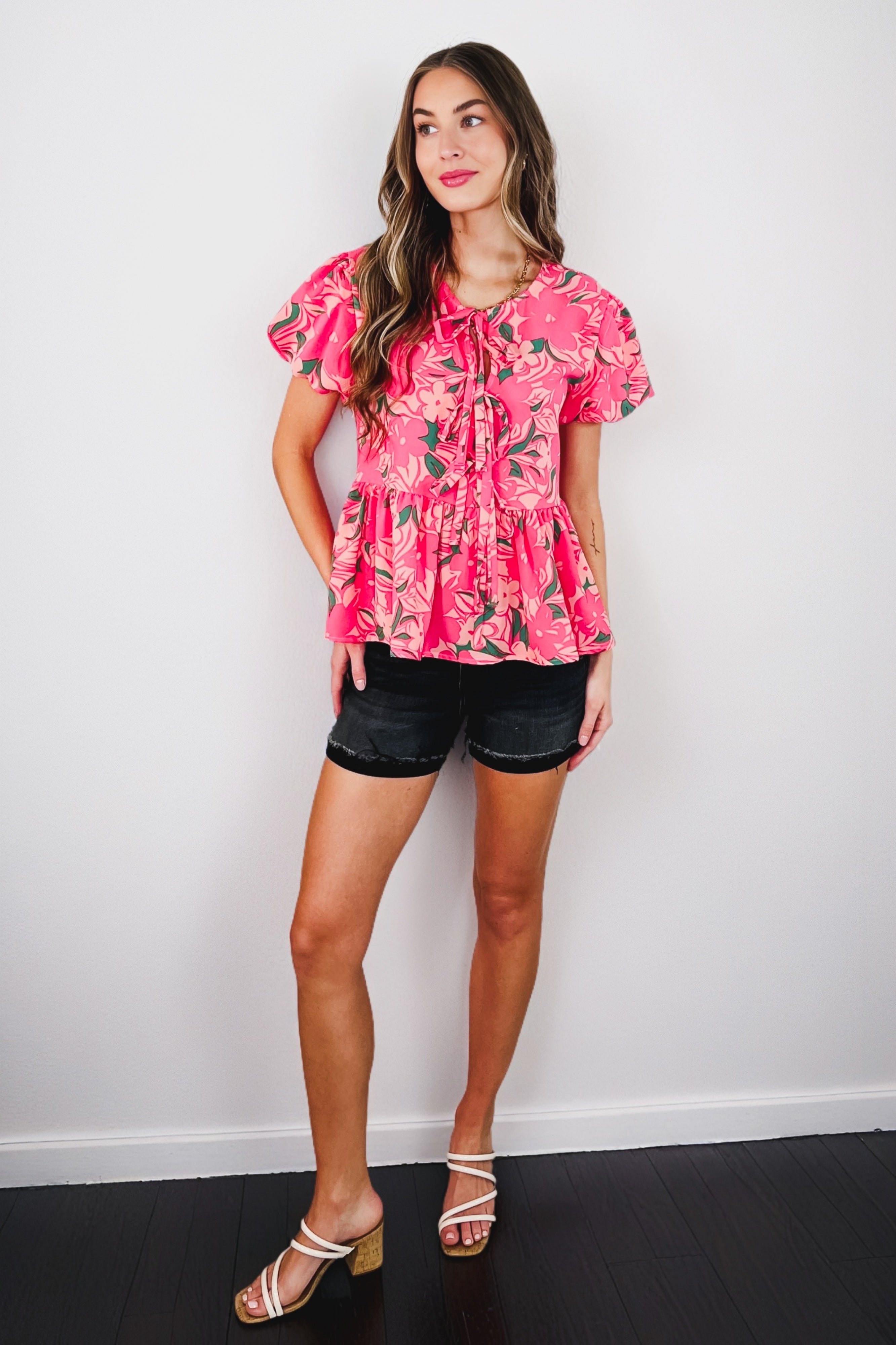 Floral Fling Puff Sleeve Blouse