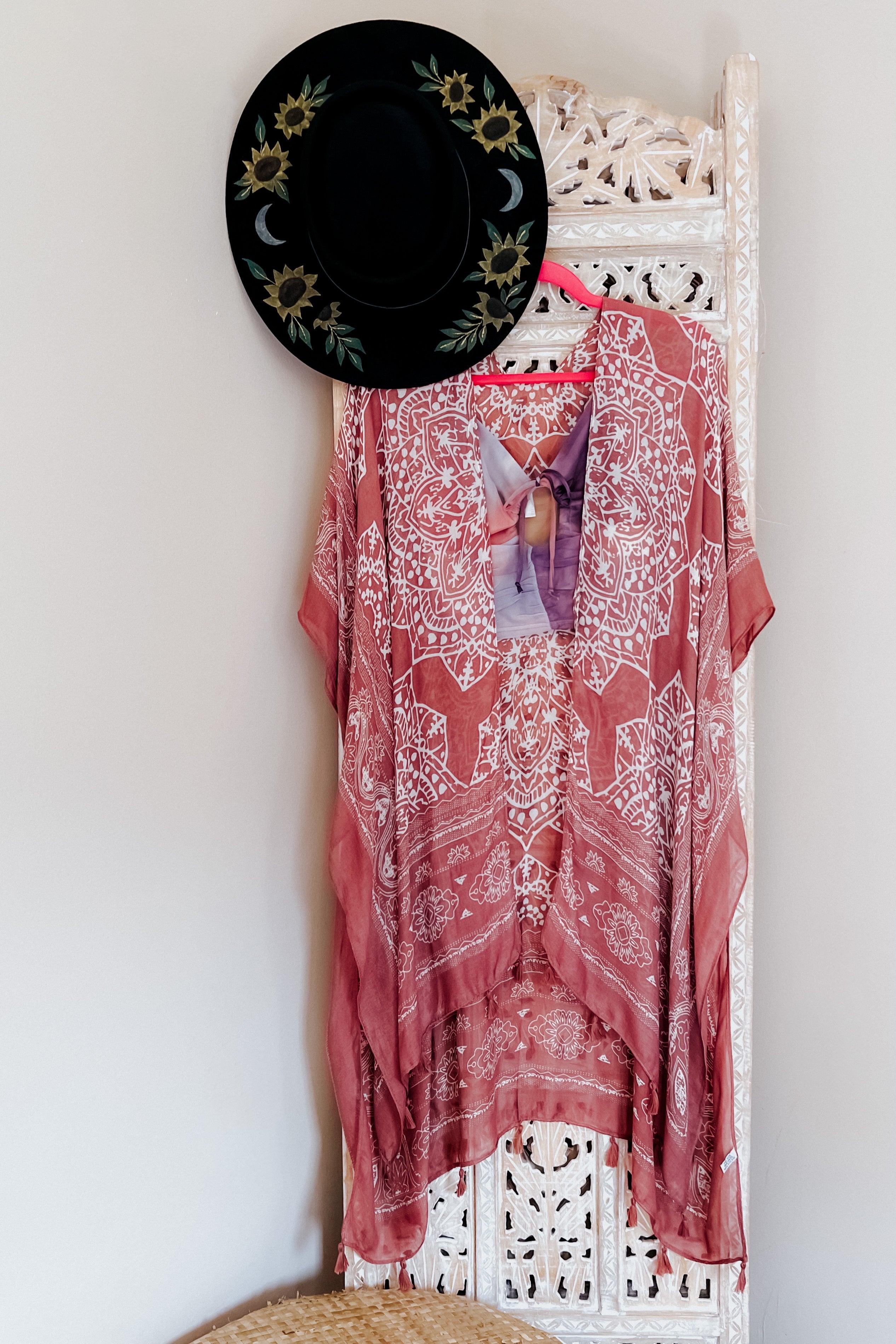Took My Love Tassel Kimono • Rose - Atomic Wildflower