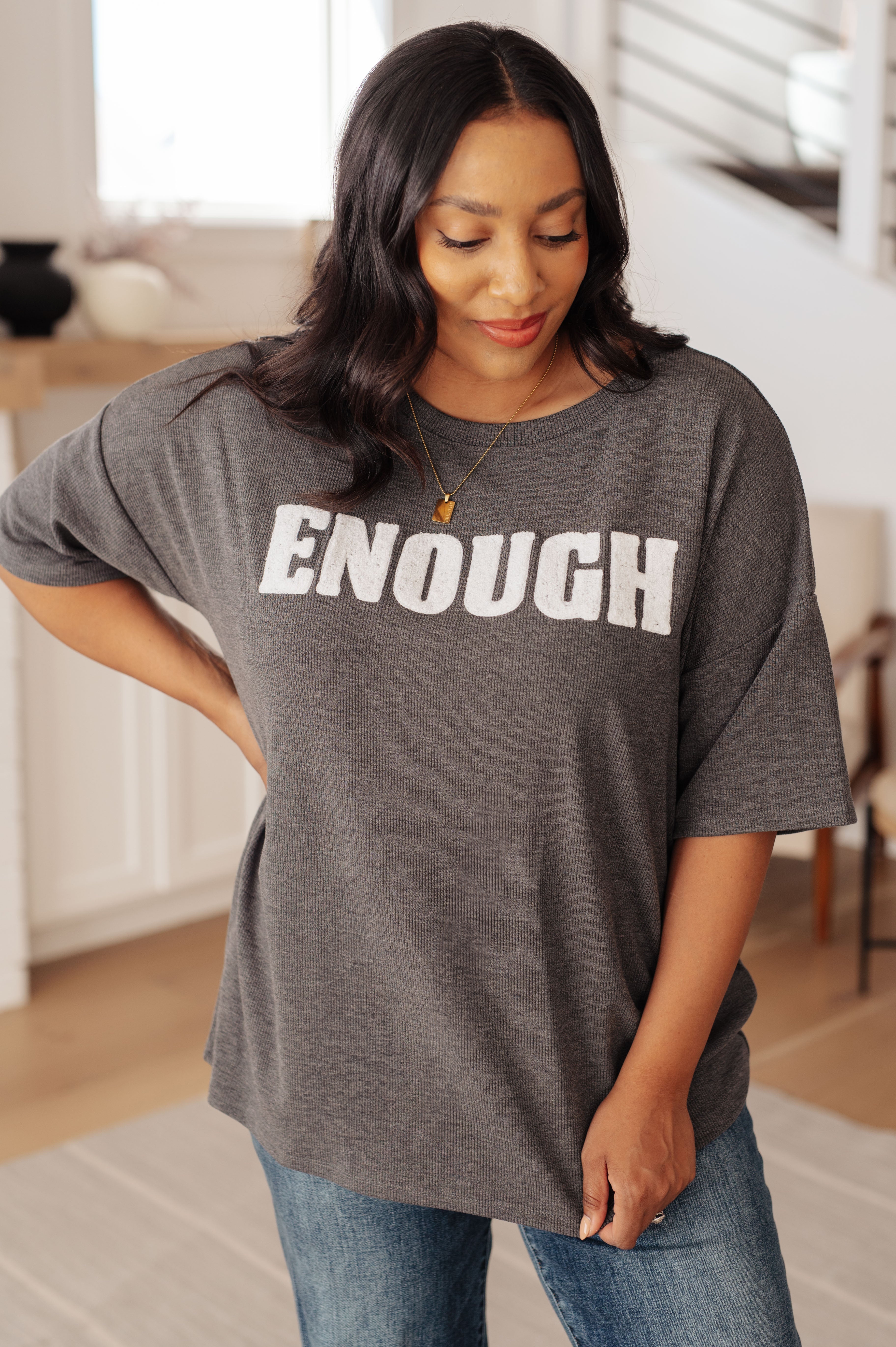 Always Enough Graphic Tee • Charcoal