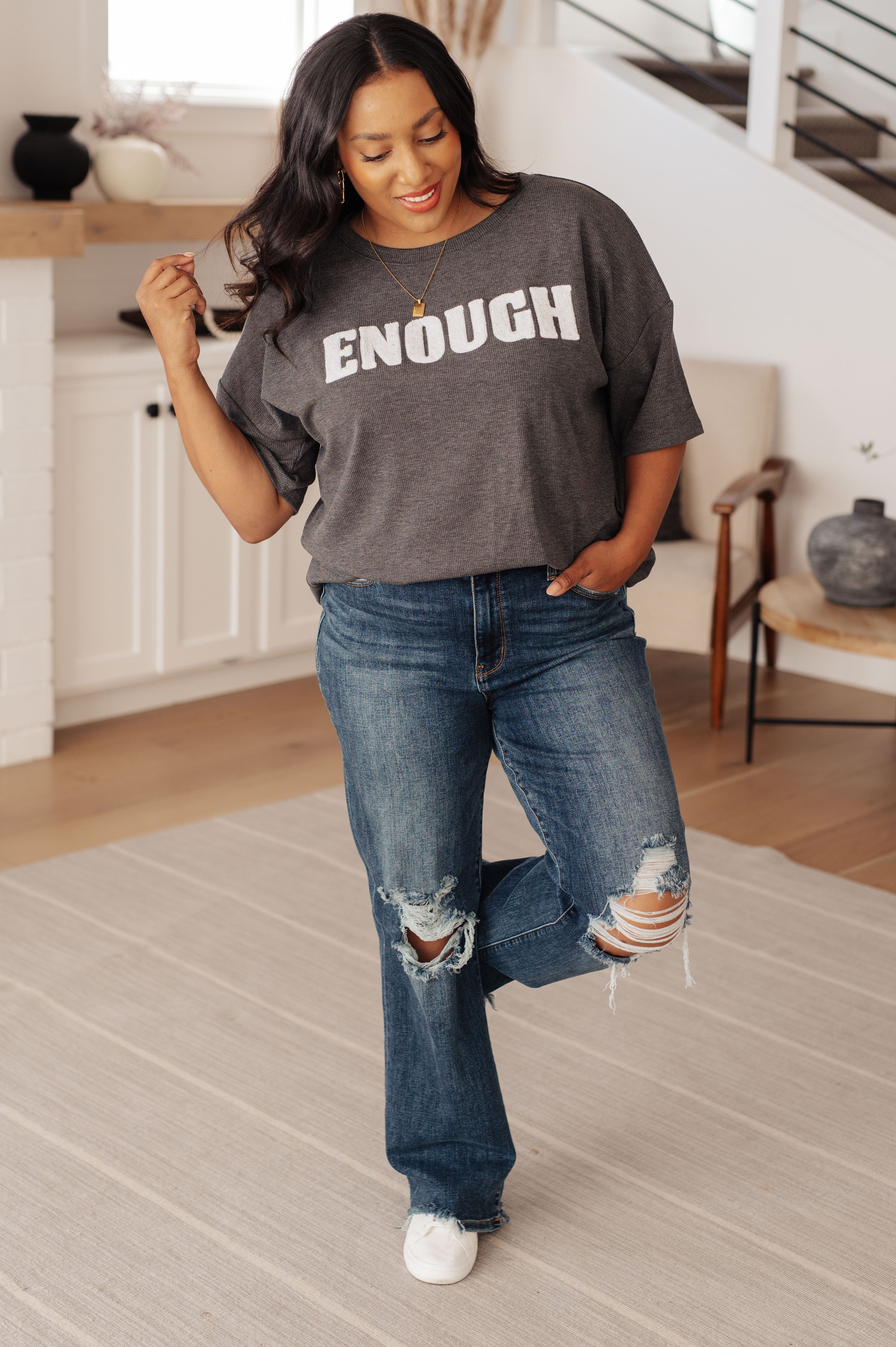 Always Enough Graphic Tee • Charcoal