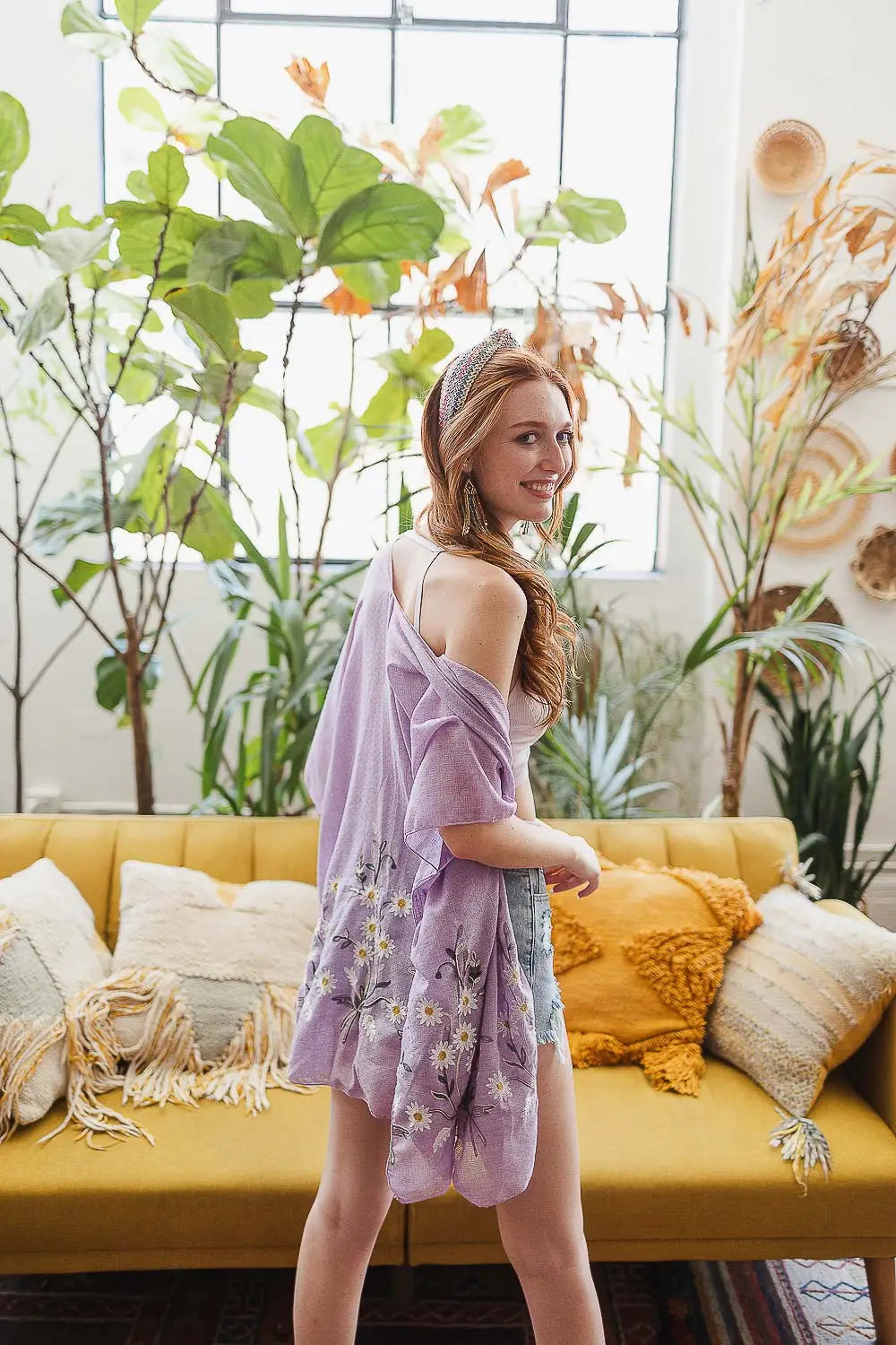 Daisy Mae Kimono Shawl - Atomic Wildflower
