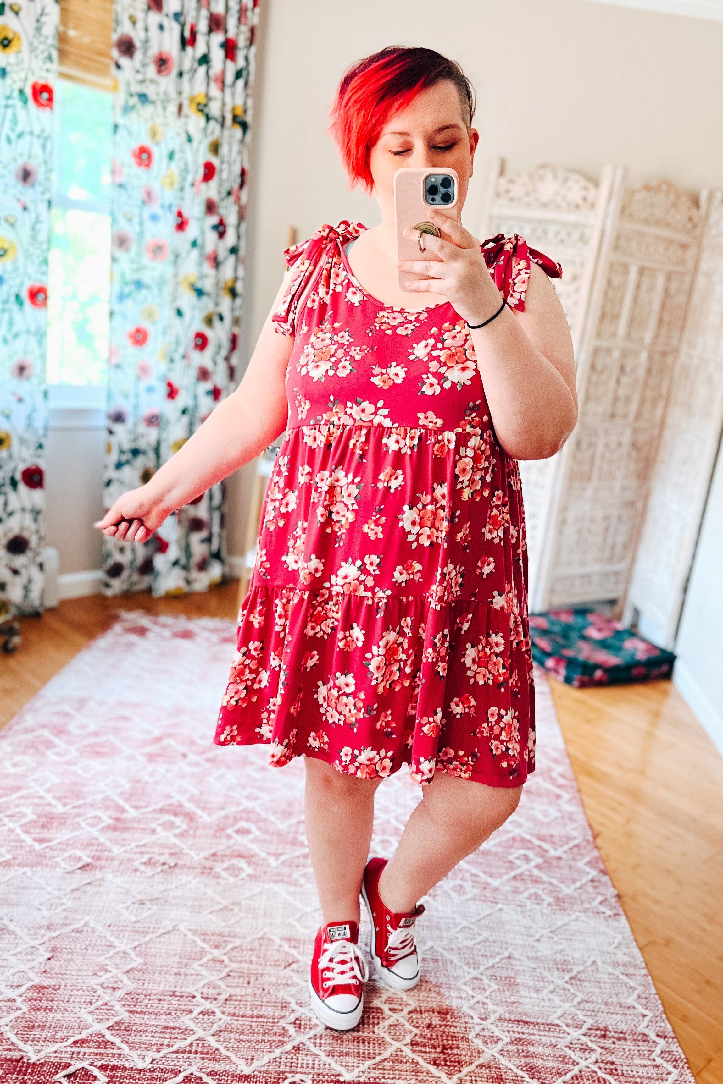 Fun Times Tiered Dress • Hot Pink - Atomic Wildflower