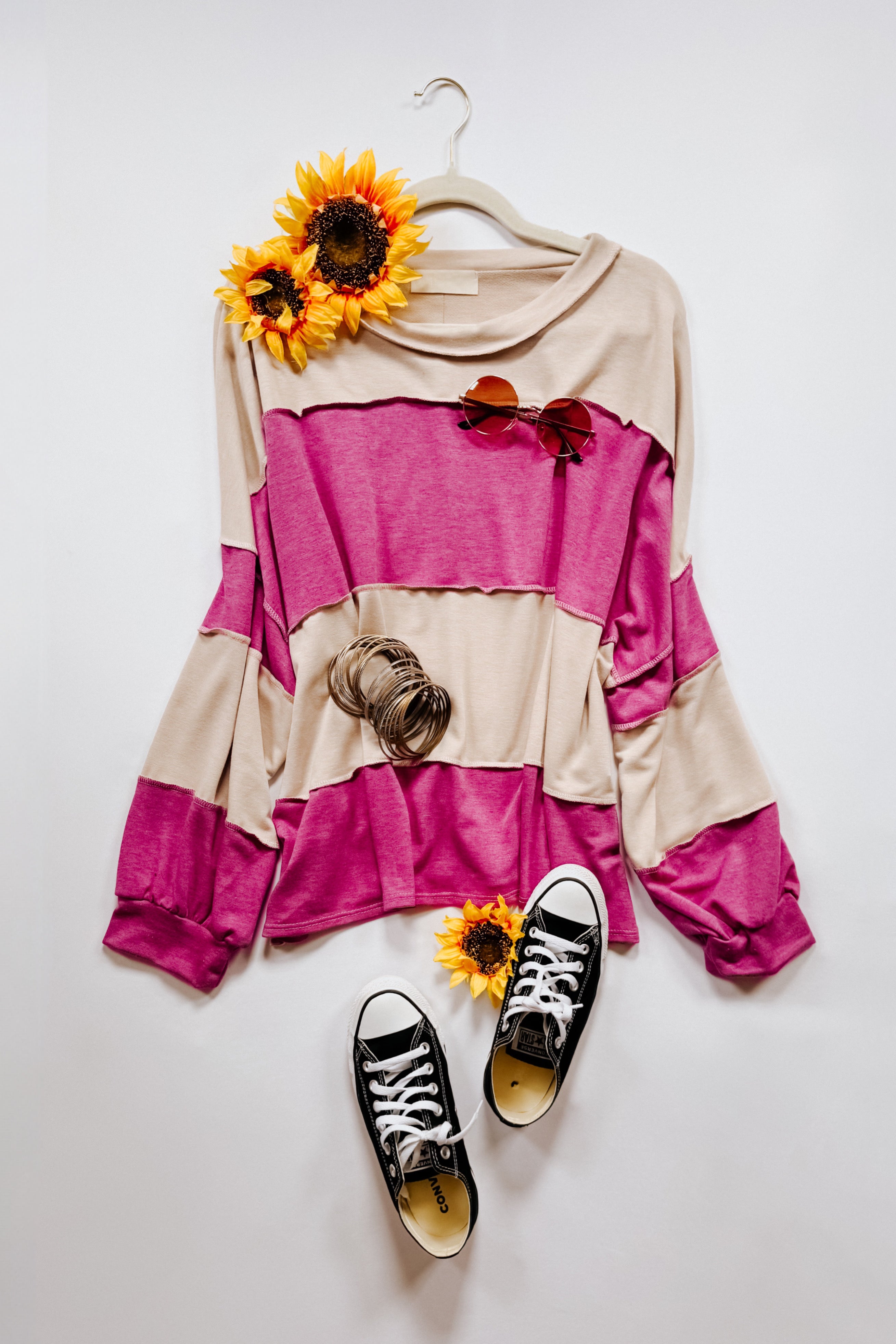 At the Block Party Pullover • Magenta