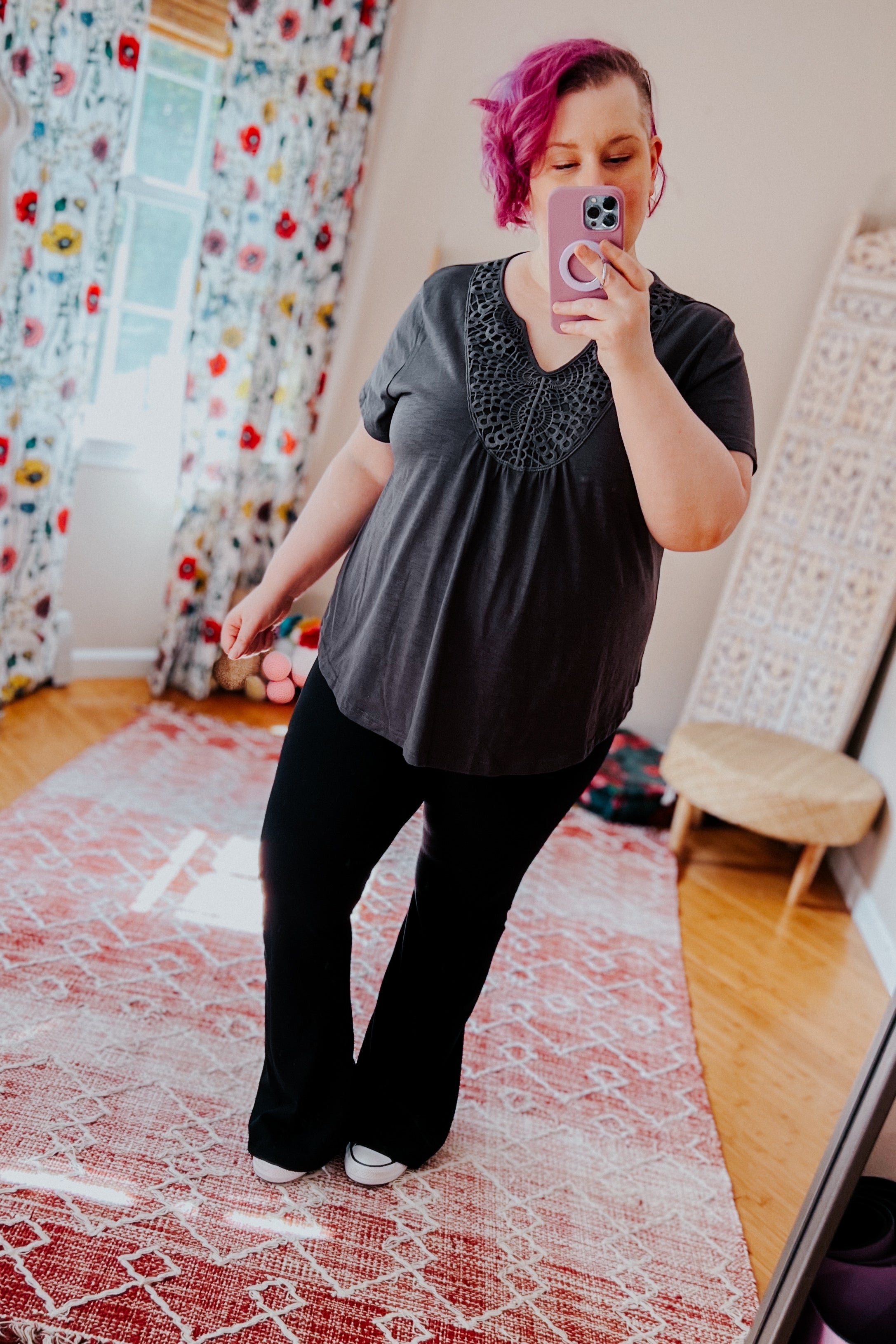 In the Detail Crocheted Accent Top