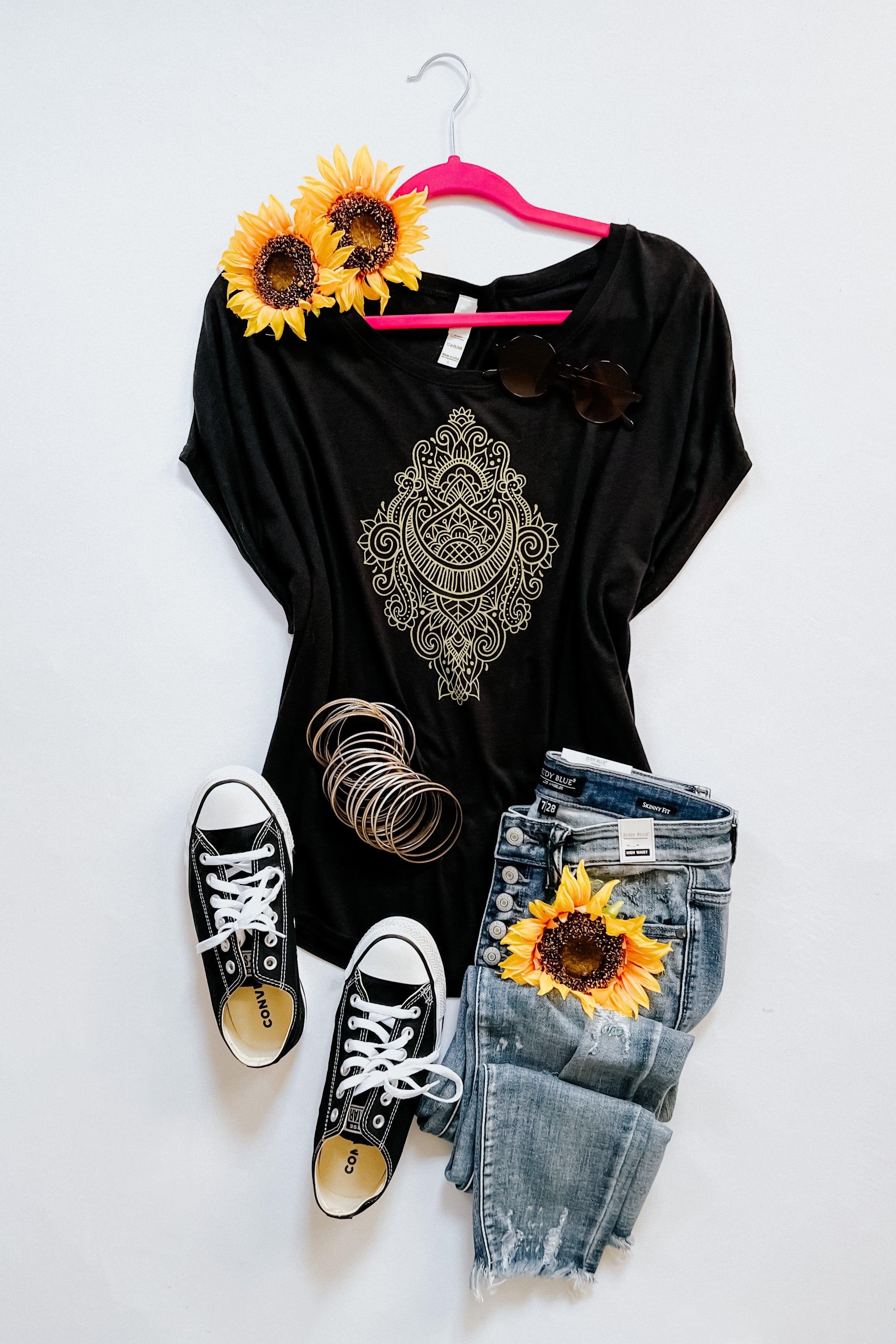 Moon Magic Bamboo Dolman Top - Atomic Wildflower