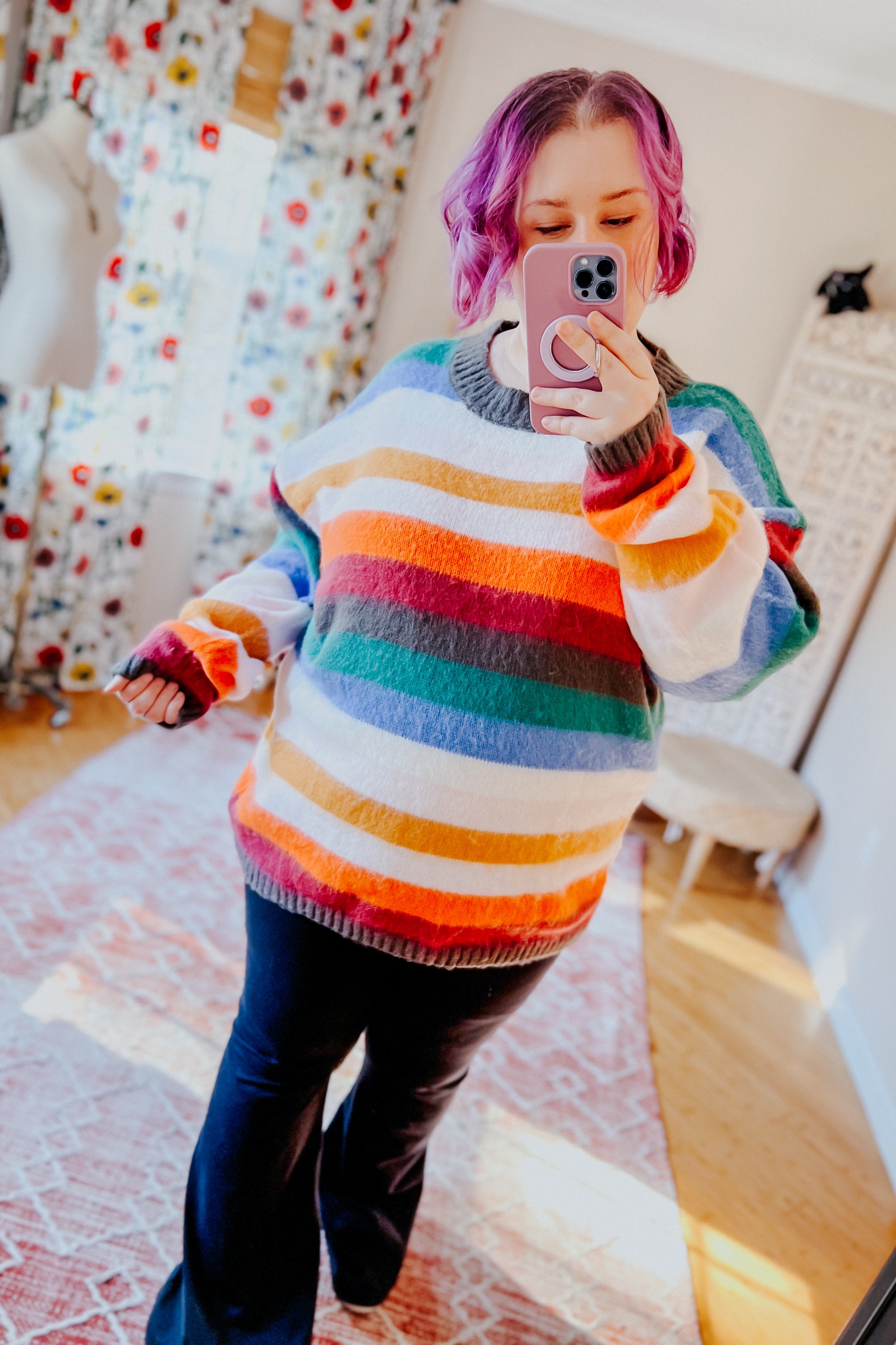 Embrace The Day Multicolor Stripe Soft Knit Sweater