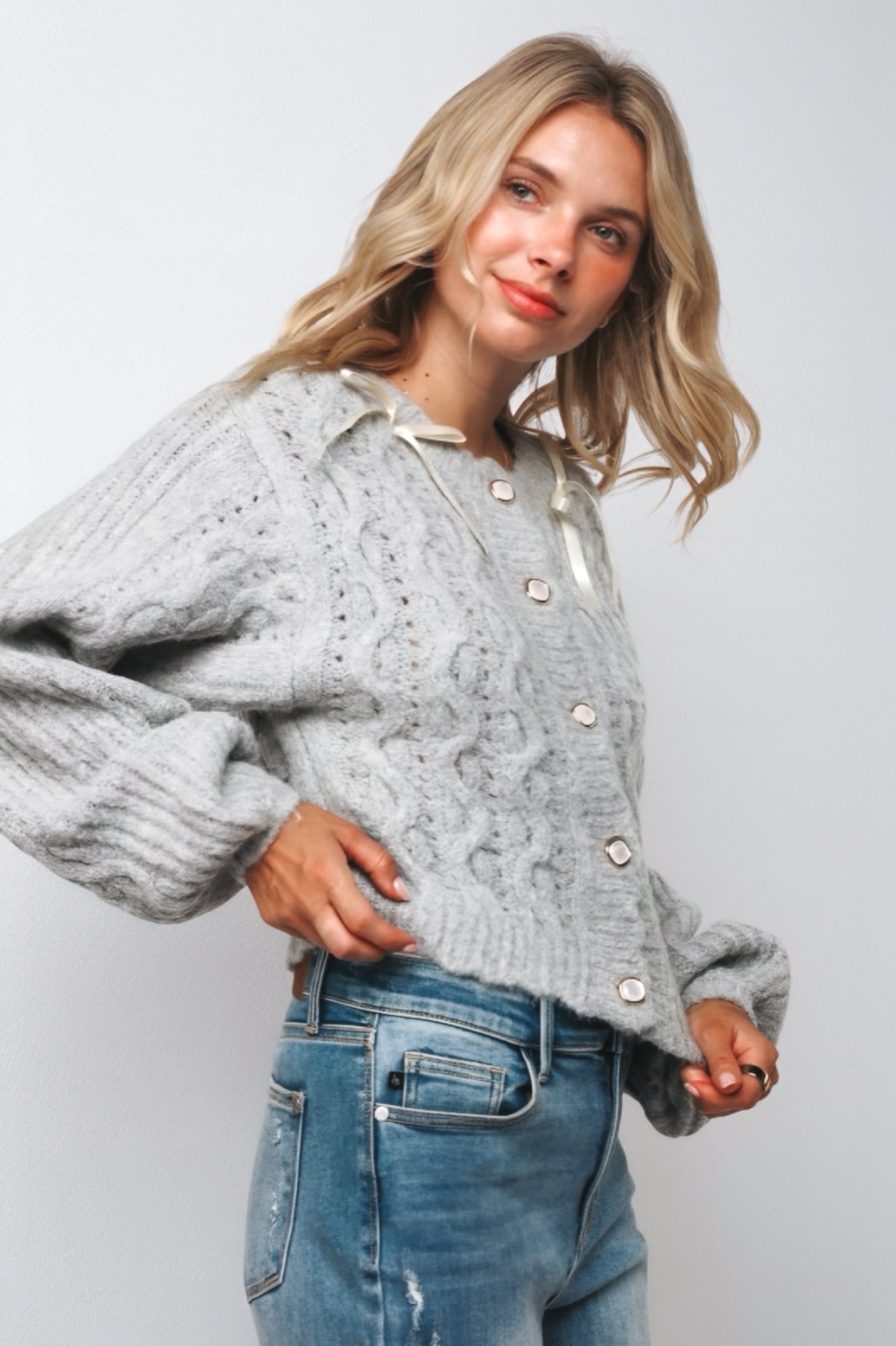 Winter Belle Button Down Sweater