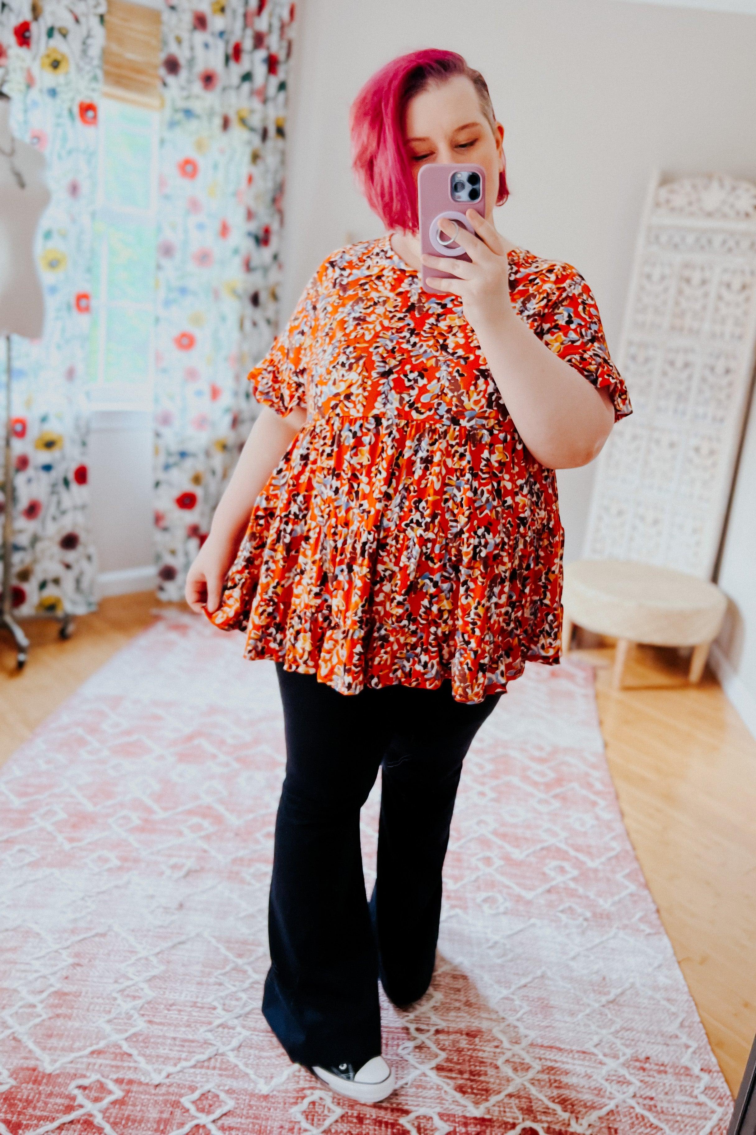 Beautiful World Tiered Swing Top • Rust - Atomic Wildflower