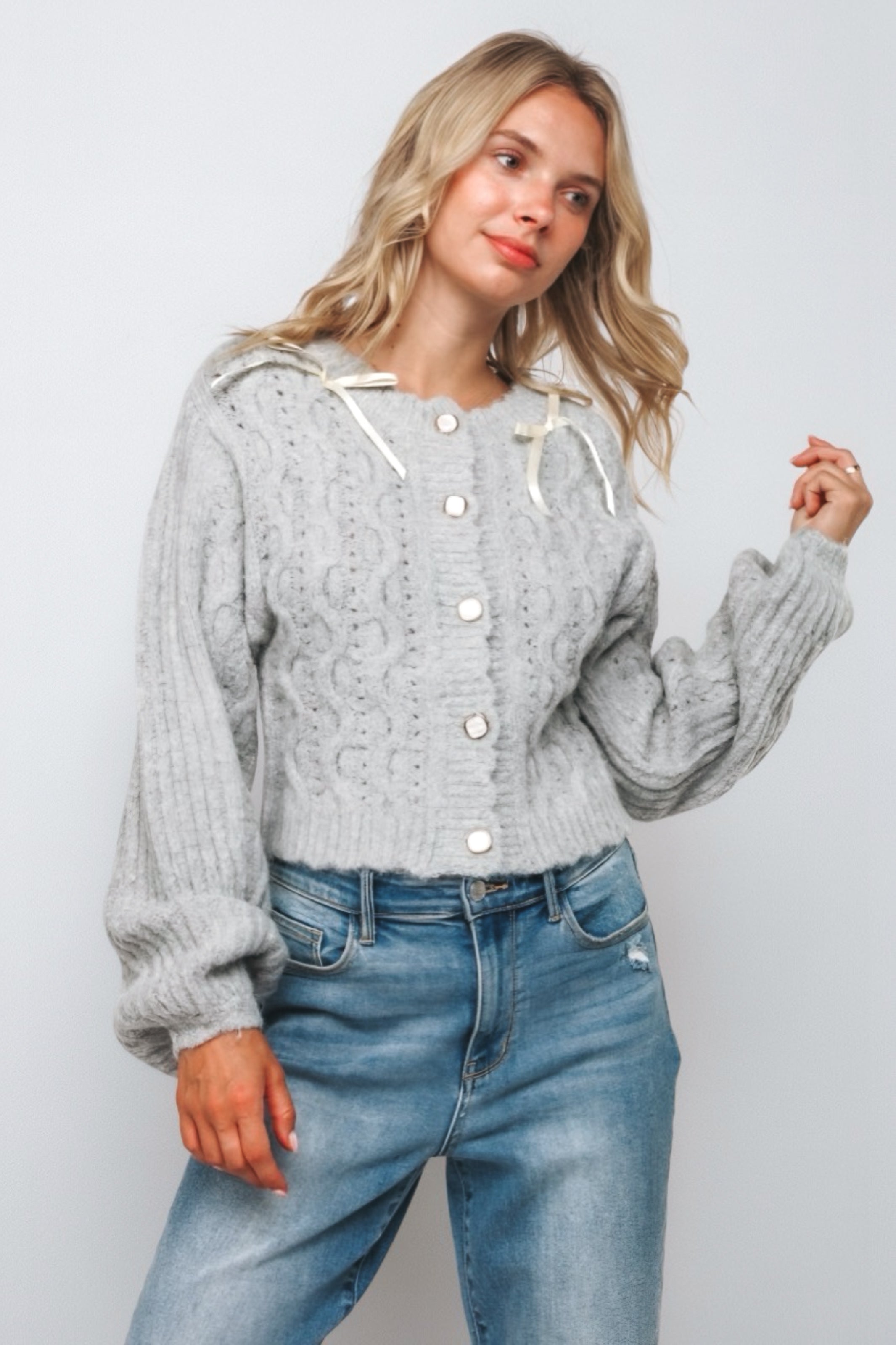 Winter Belle Button Down Sweater