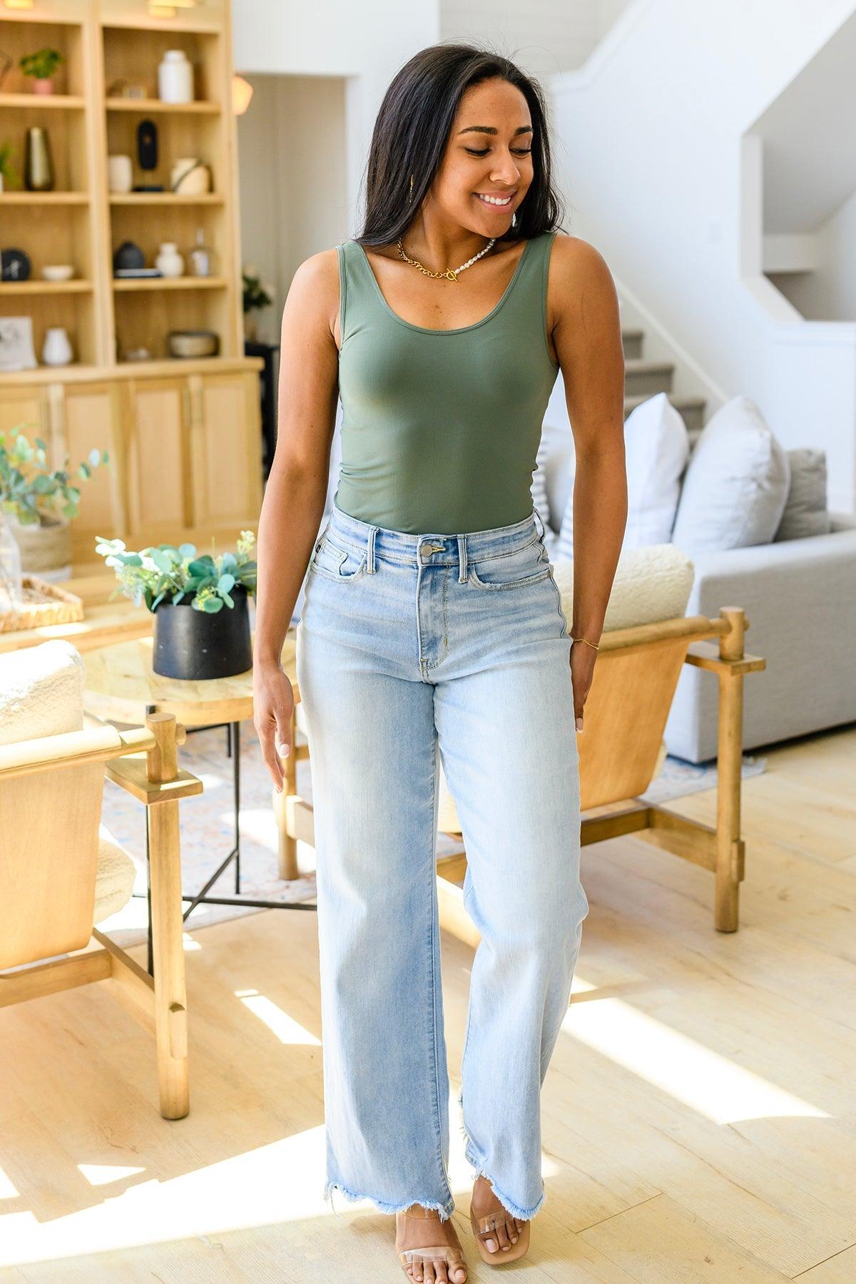 Carefree Seamless Reversible Tank • Olive - Atomic Wildflower