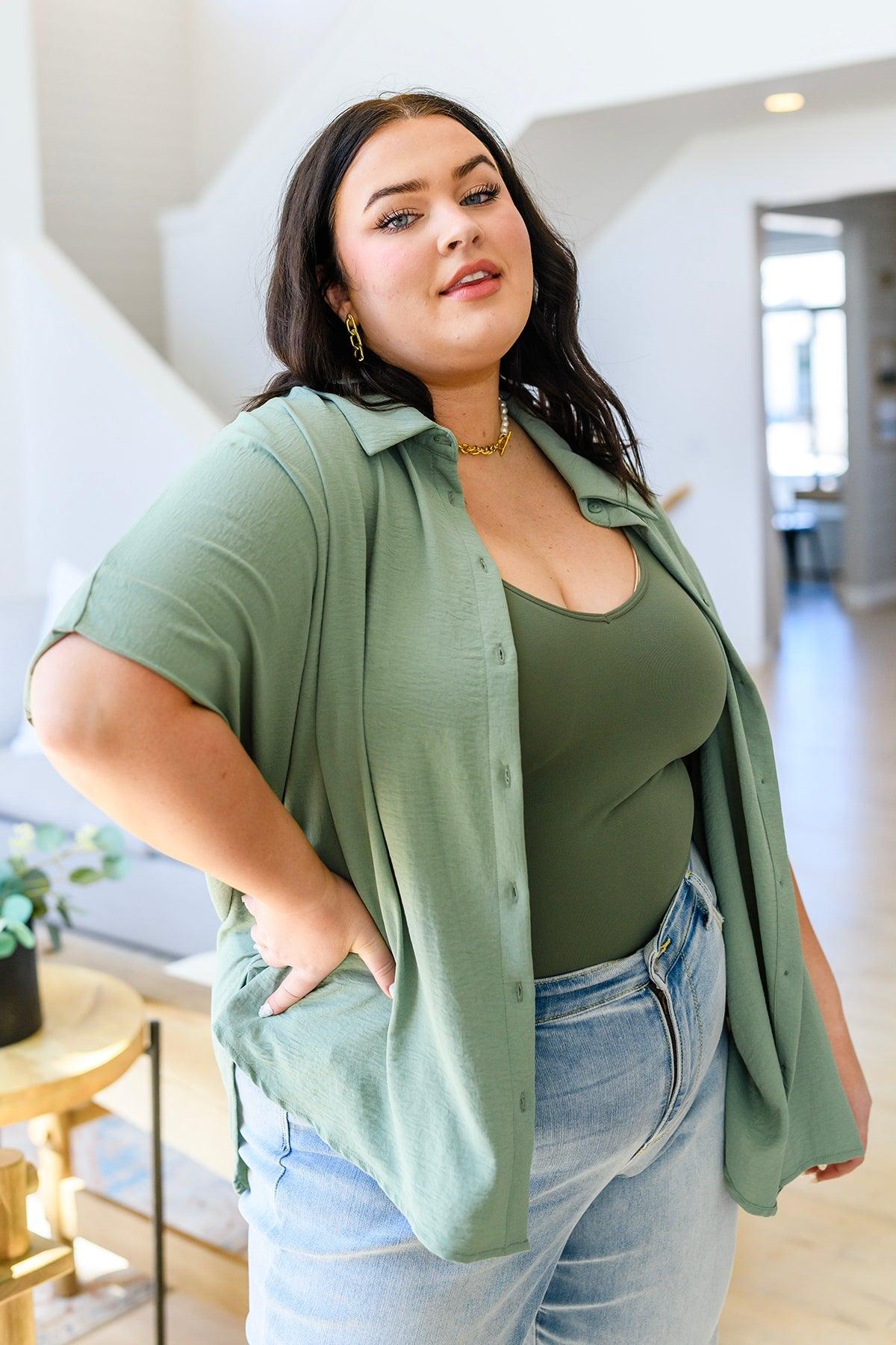 Carefree Seamless Reversible Tank • Olive - Atomic Wildflower