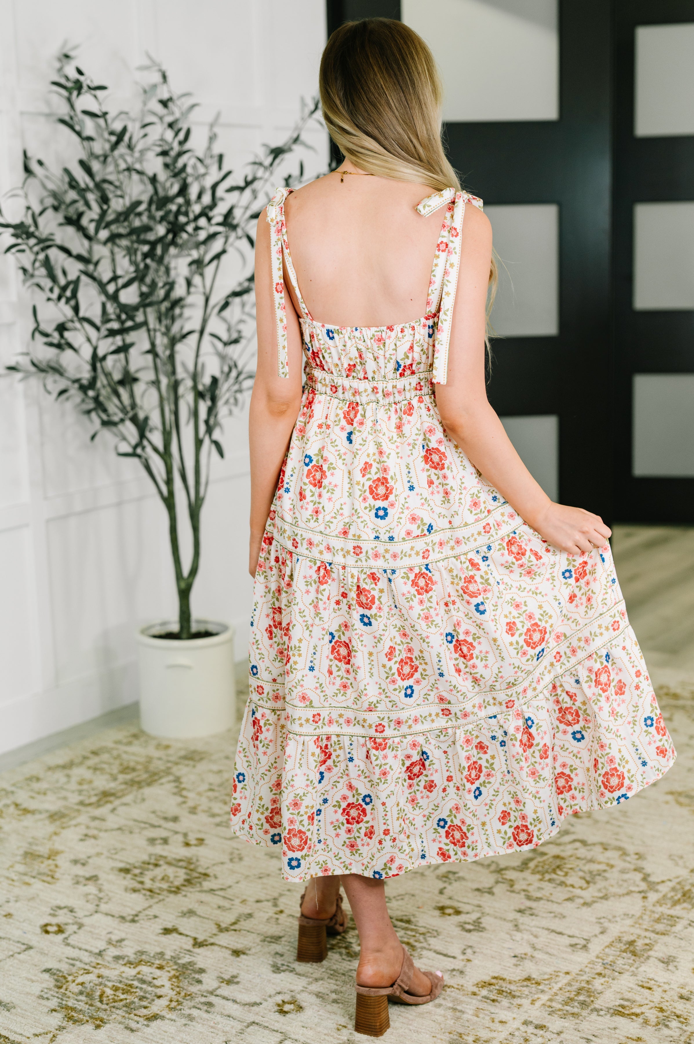 Country Crush Adjustable Strap Dress • Cream