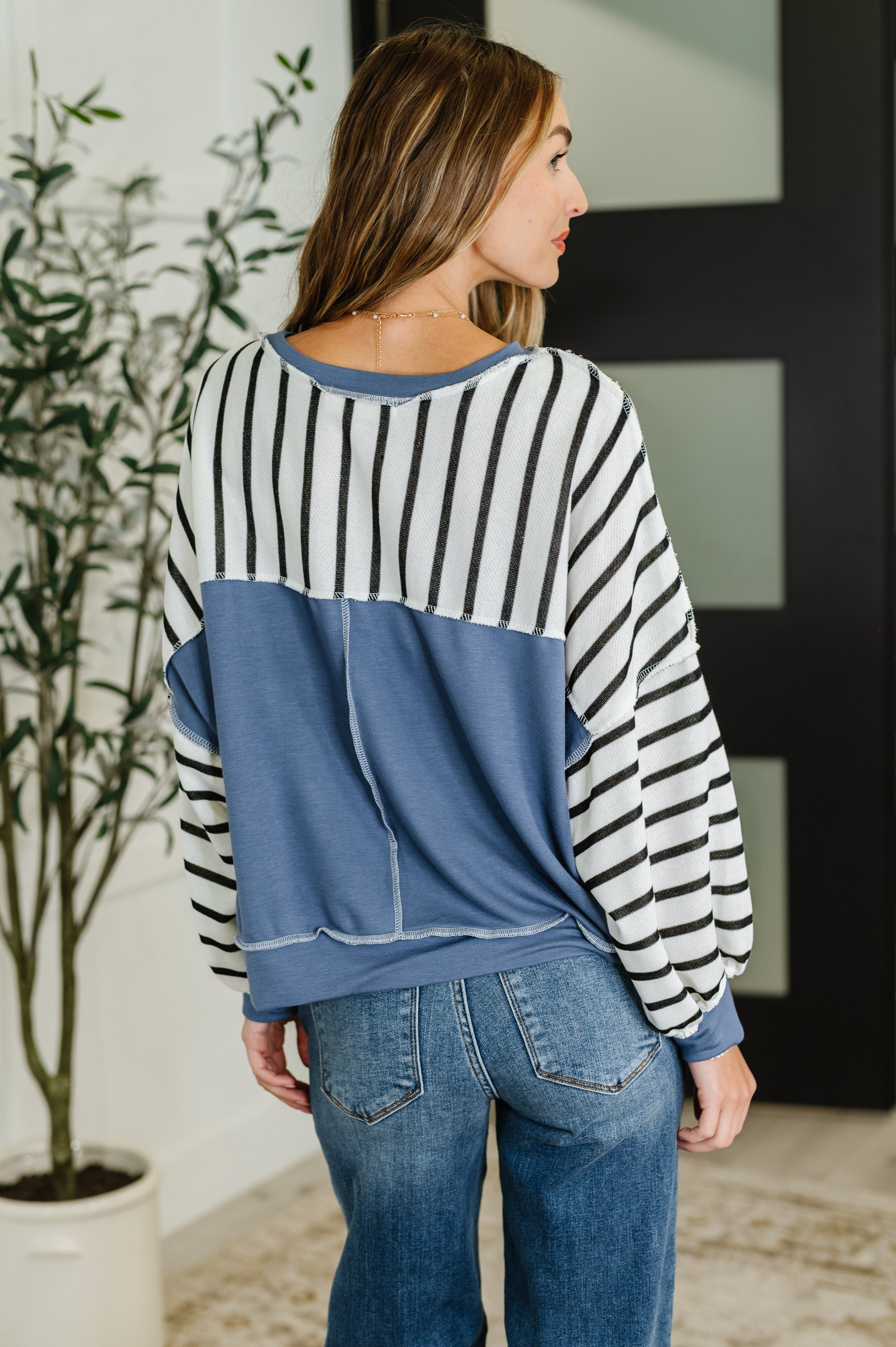 Cute in Comfort Crew Neck Pullover • Denim