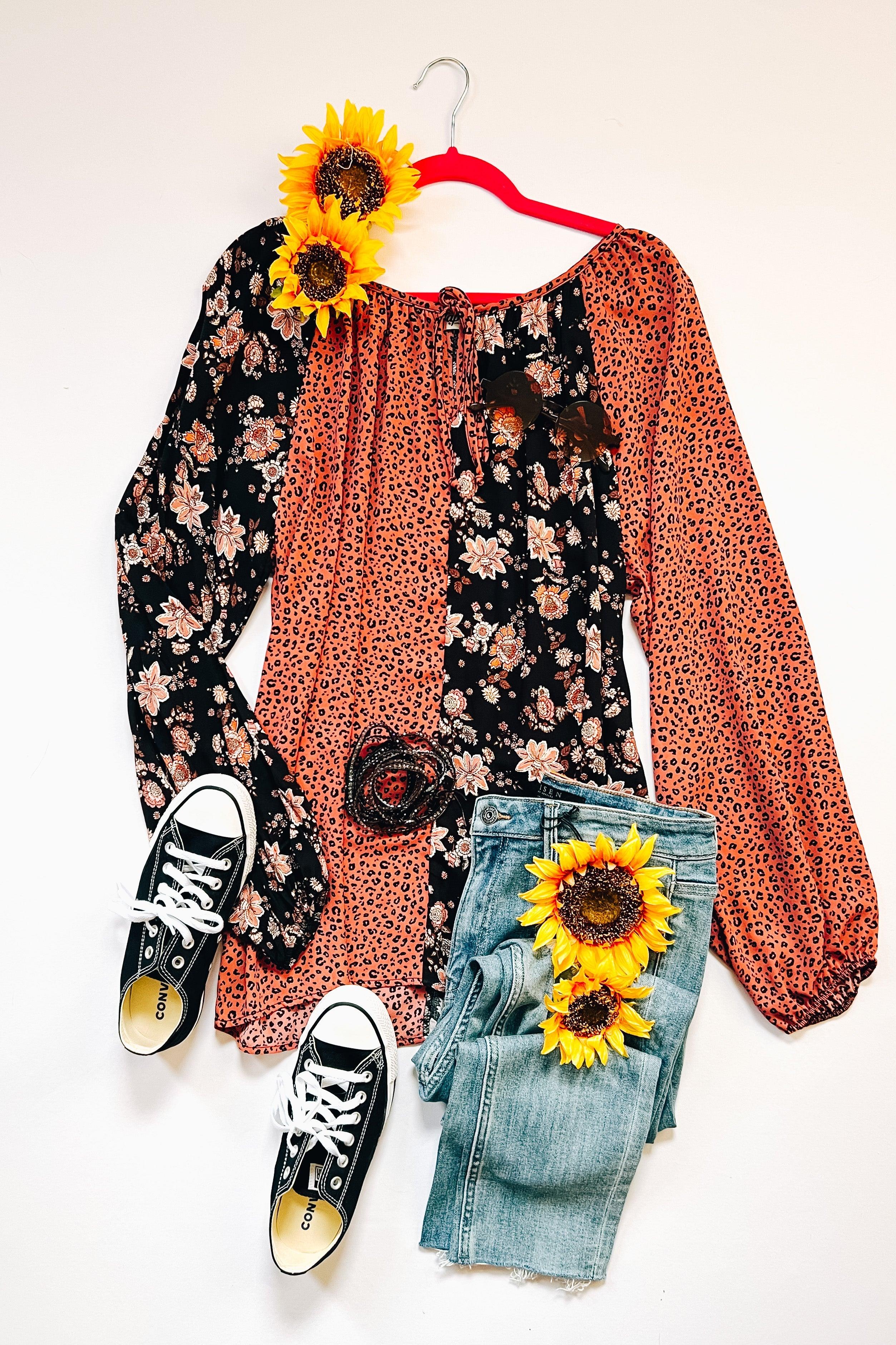Wildflower Pattern Block Top - Atomic Wildflower