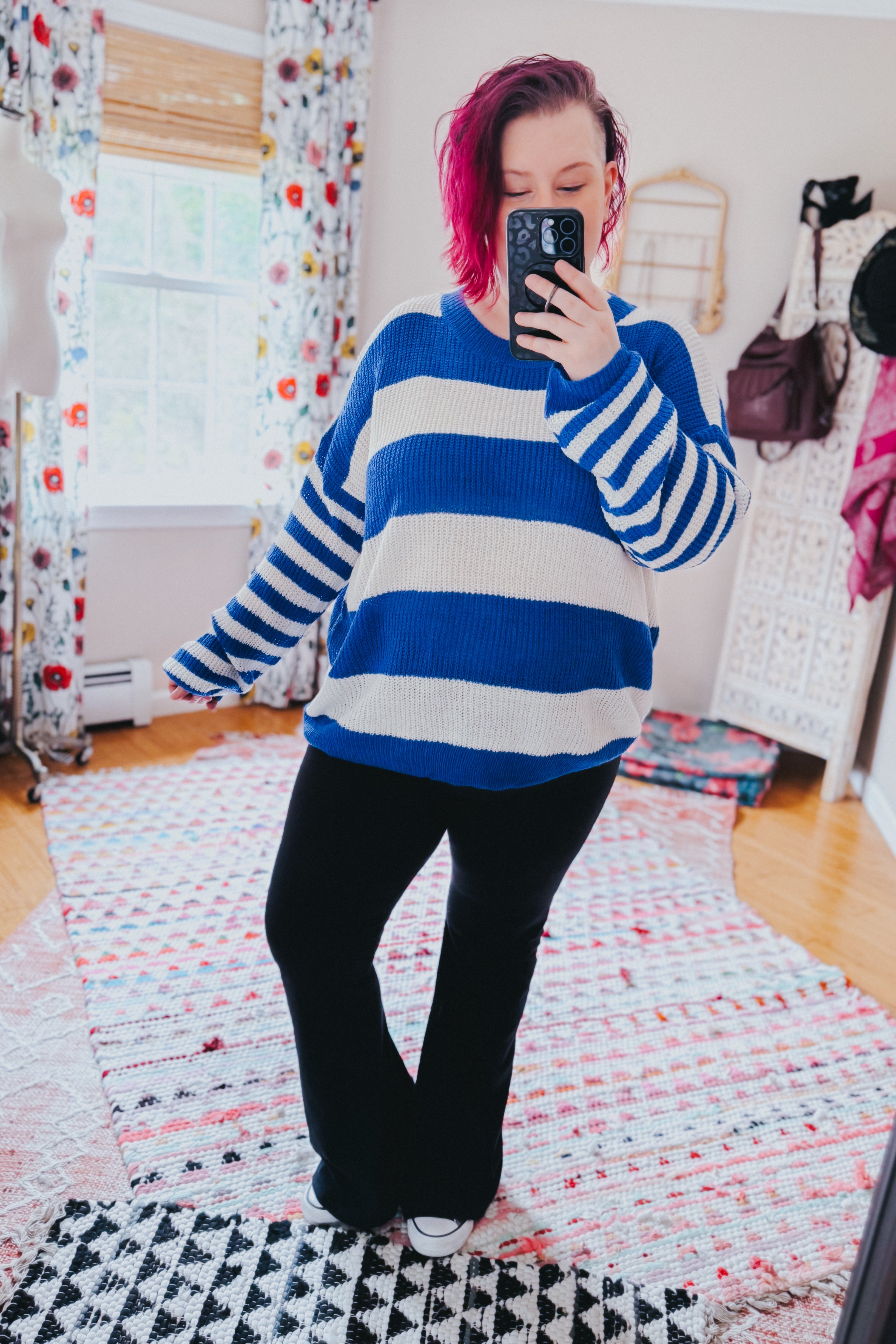 Casual Chaos Drop Shoulder Sweater • Royal Blue