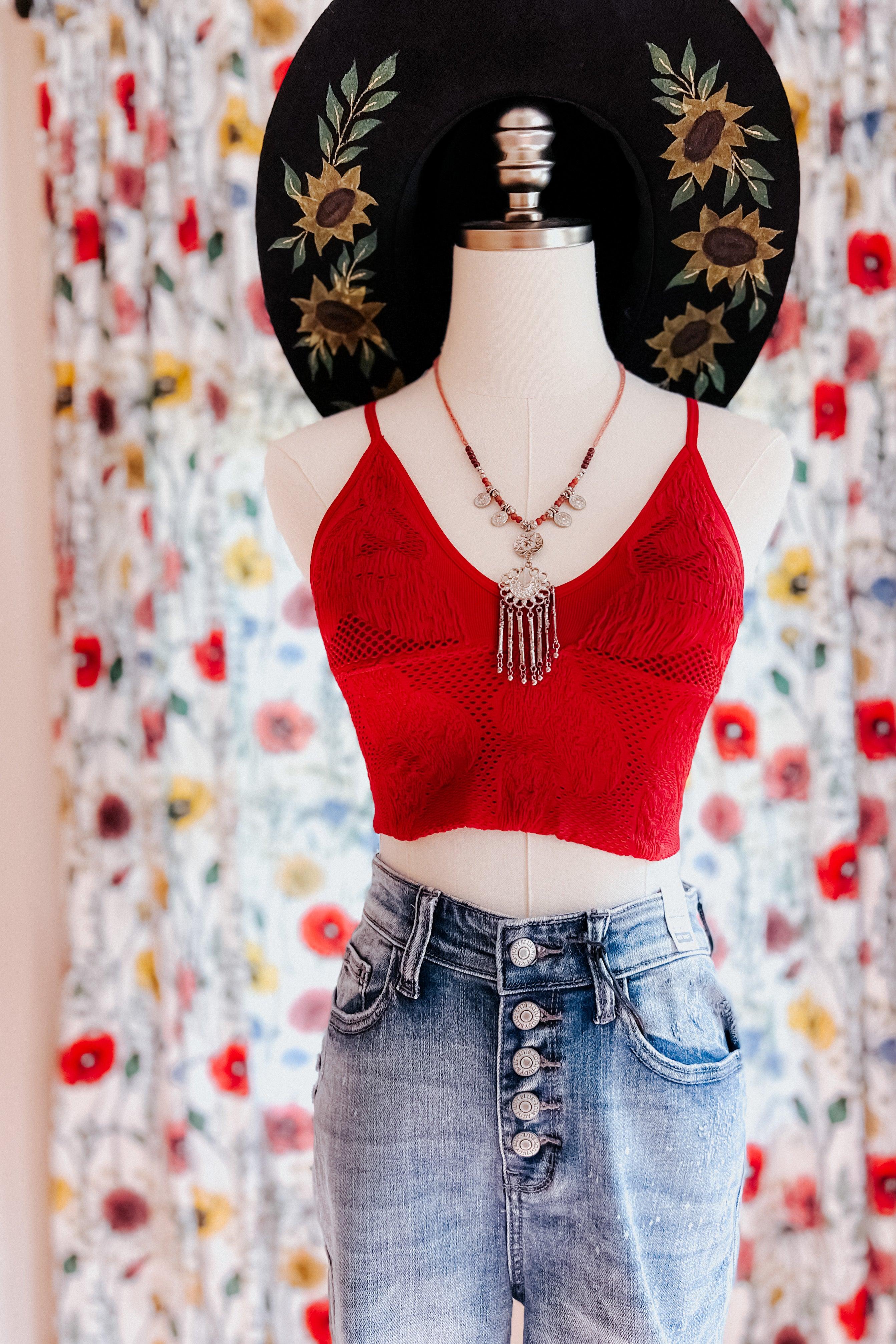 Berry Bliss Seamless Padded Textured Brami - Atomic Wildflower