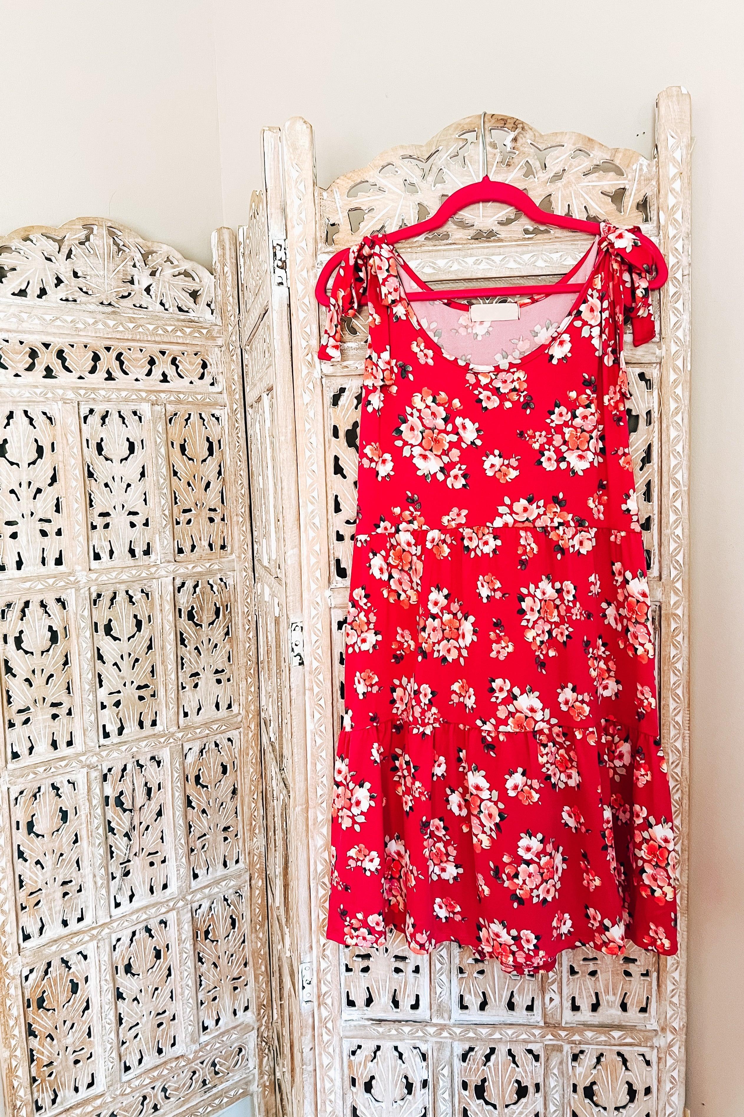 Fun Times Tiered Dress • Hot Pink - Atomic Wildflower