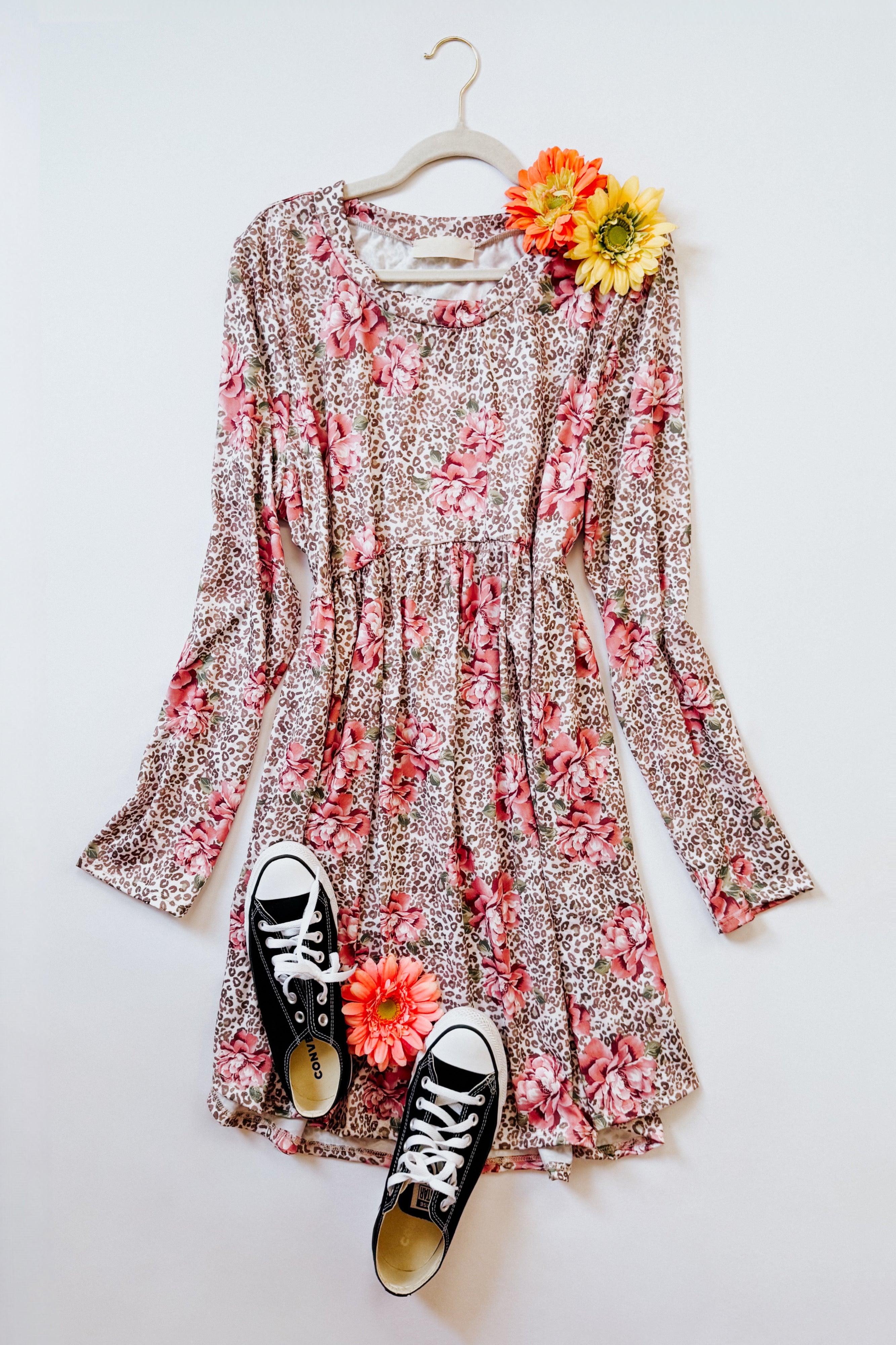 Sweet & Spotted Rose Babydoll Tunic Dress
