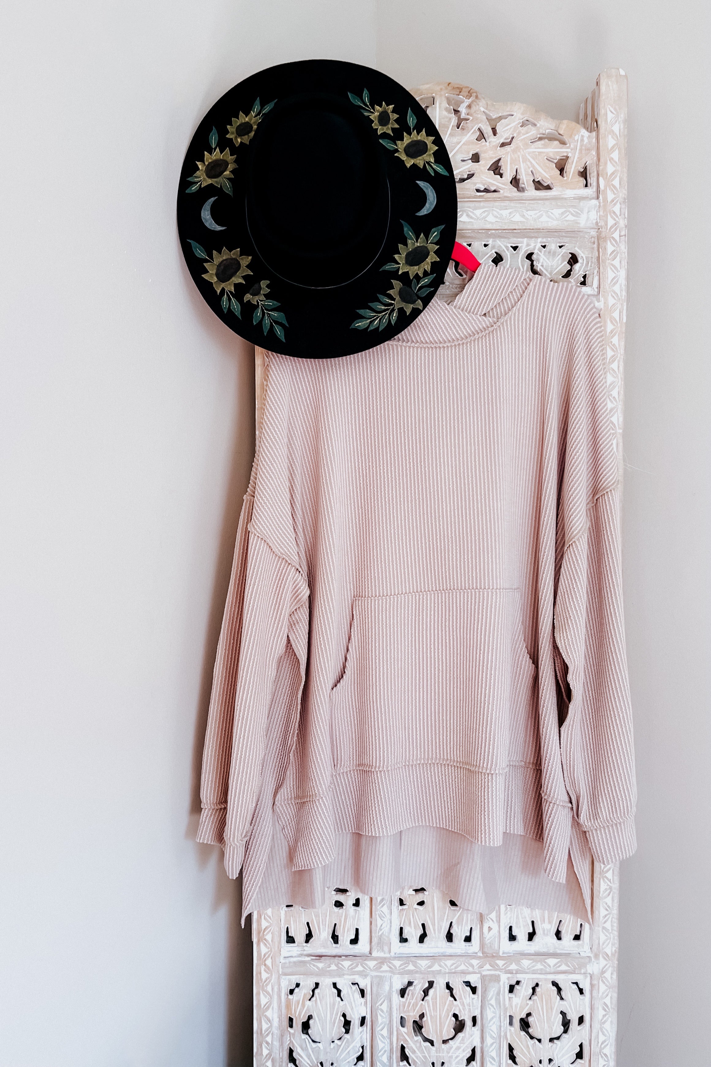 Cozy Up Mineral Wash Rib Knit Hoodie • Taupe