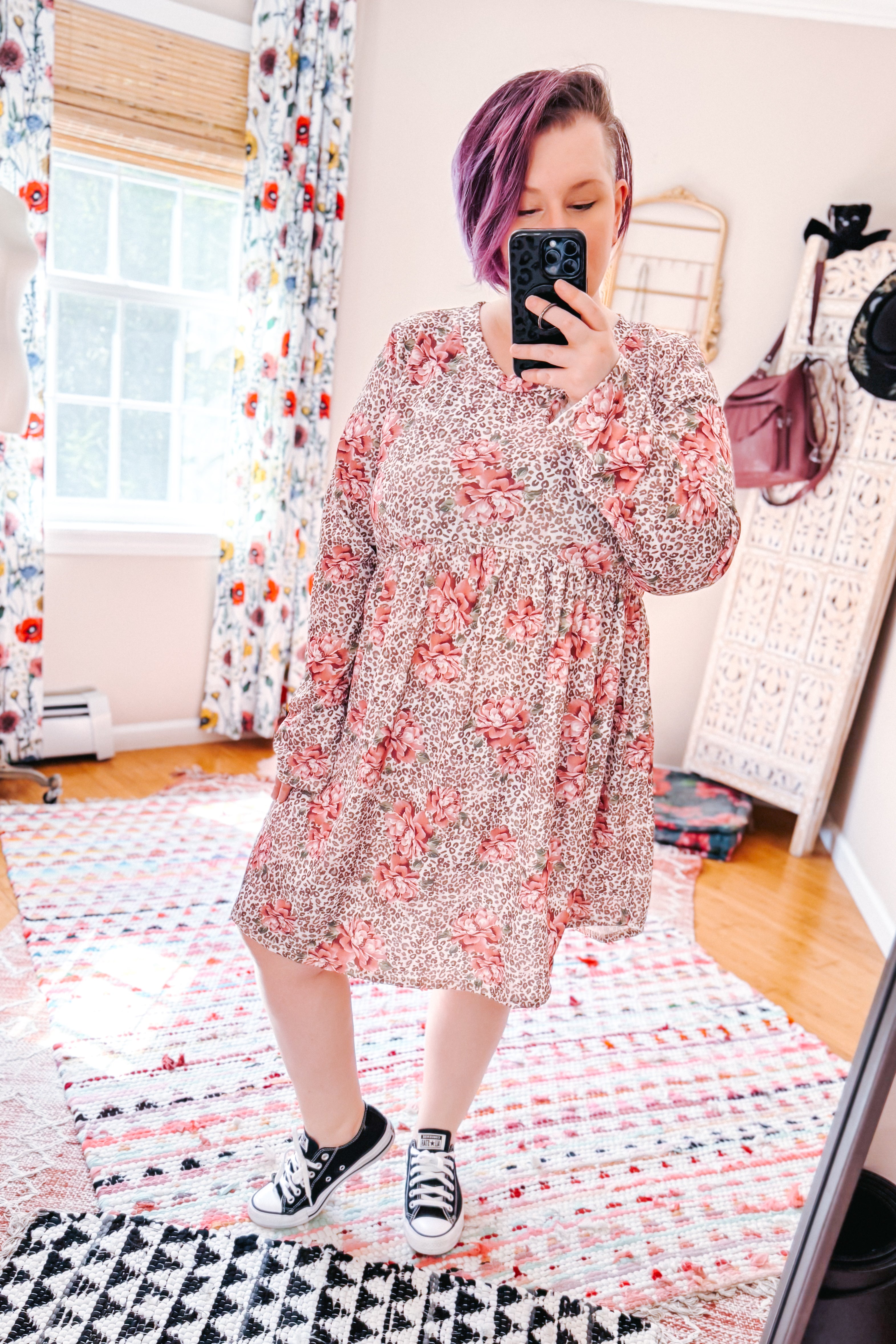 Sweet & Spotted Rose Babydoll Tunic Dress