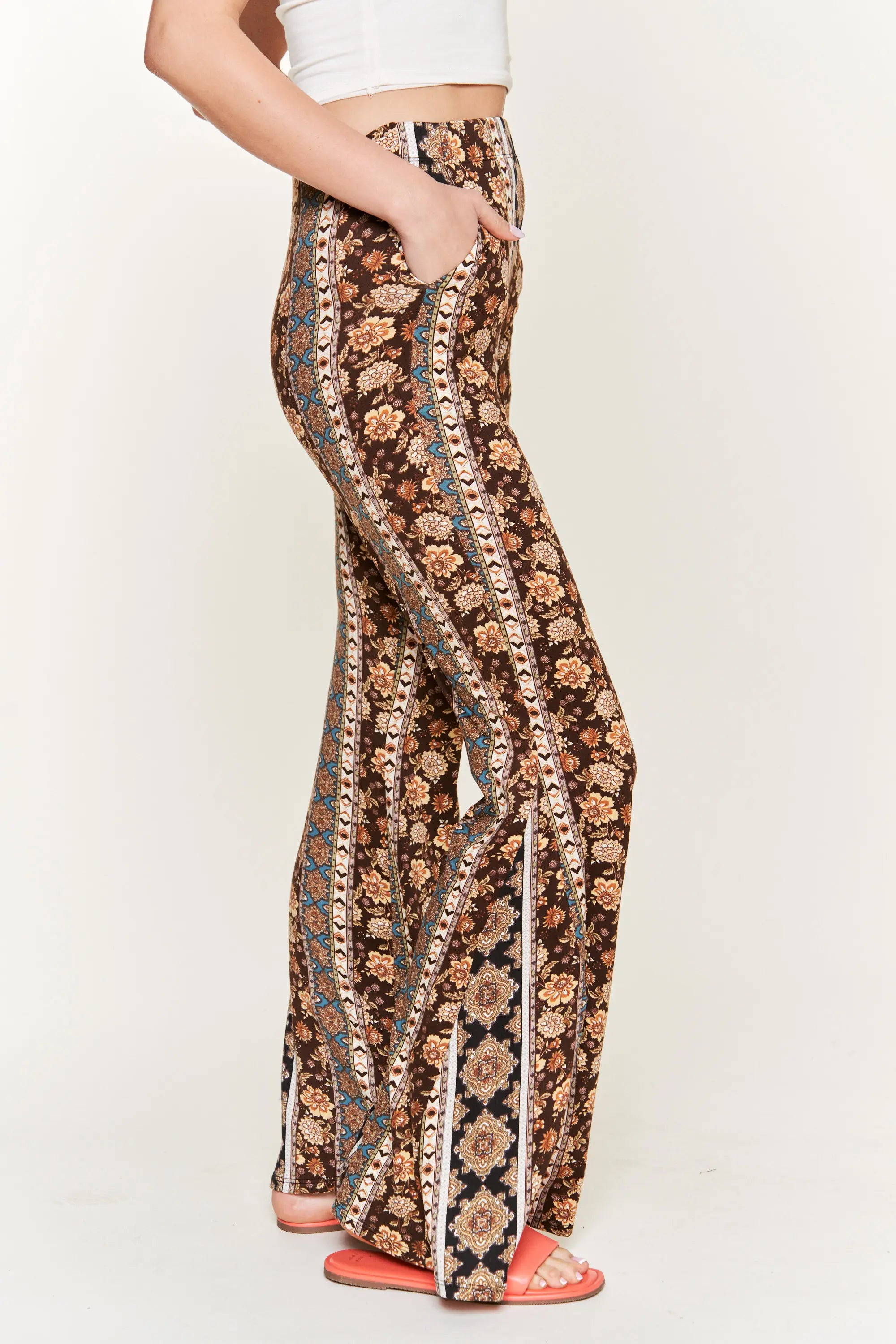 Blossom Bliss Flared Pants - Atomic Wildflower